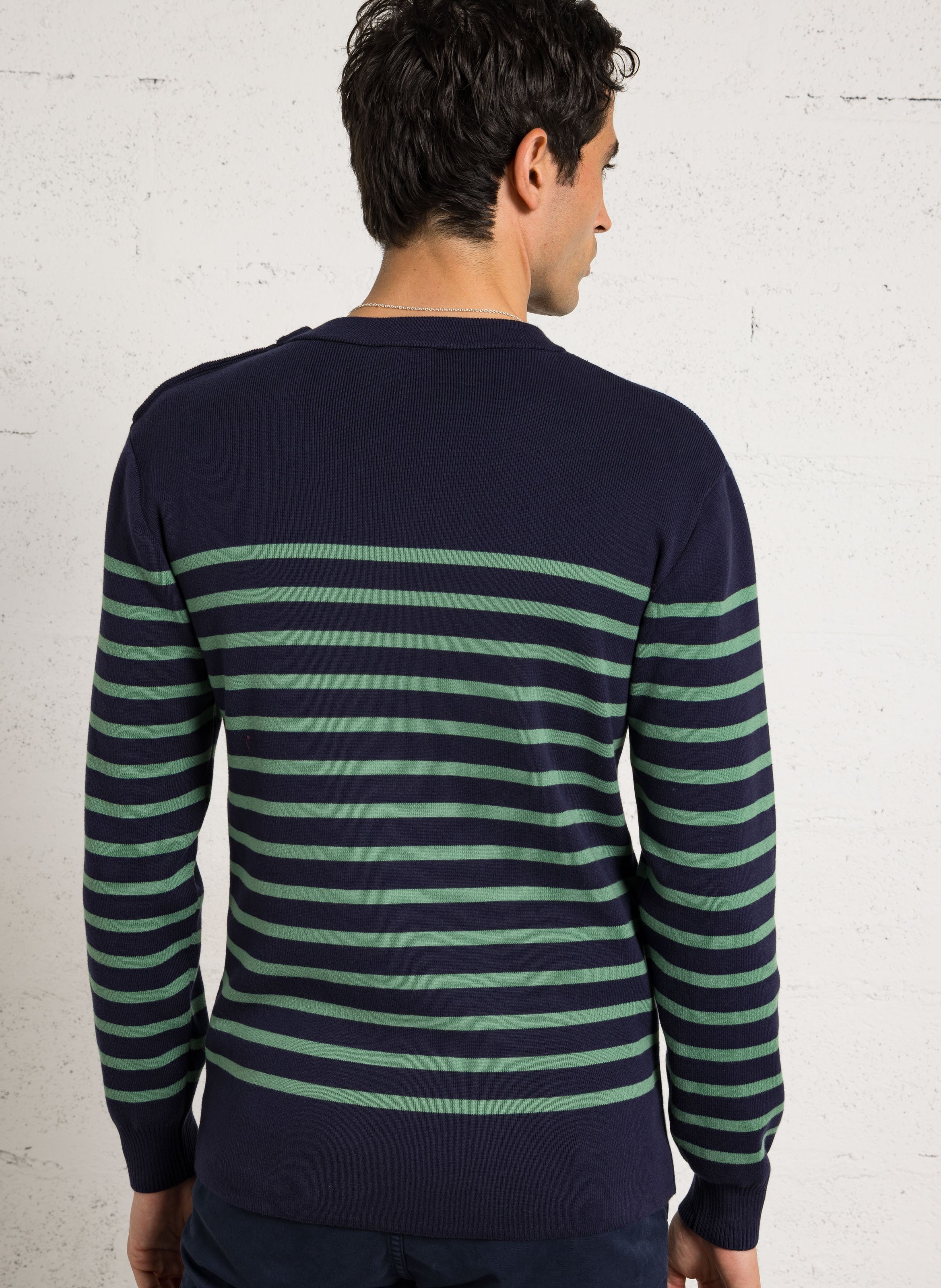 Matrosenpullover mit Rundhalsausschnitt Blau