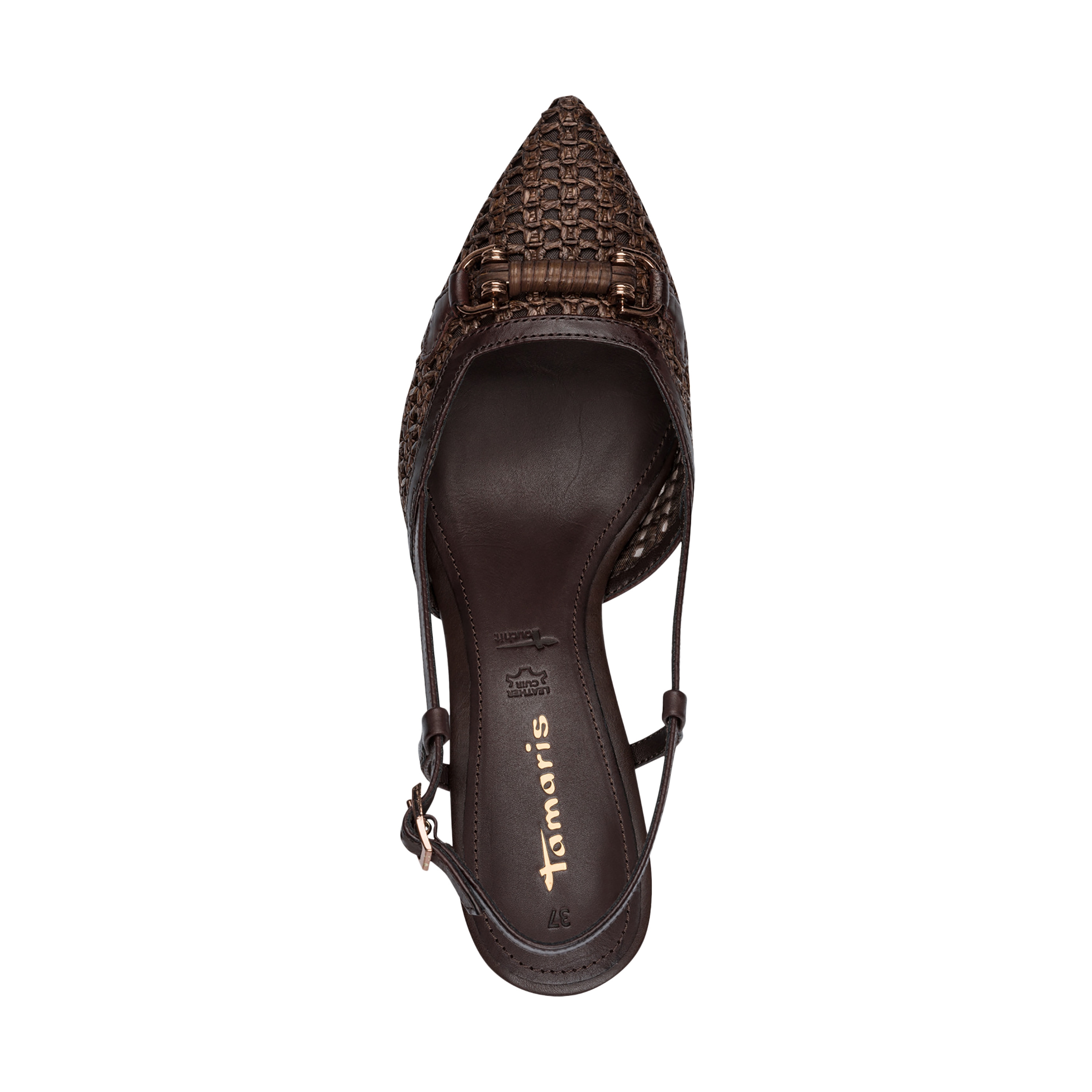 Leather high-heeled pumps TAMARIS Brown