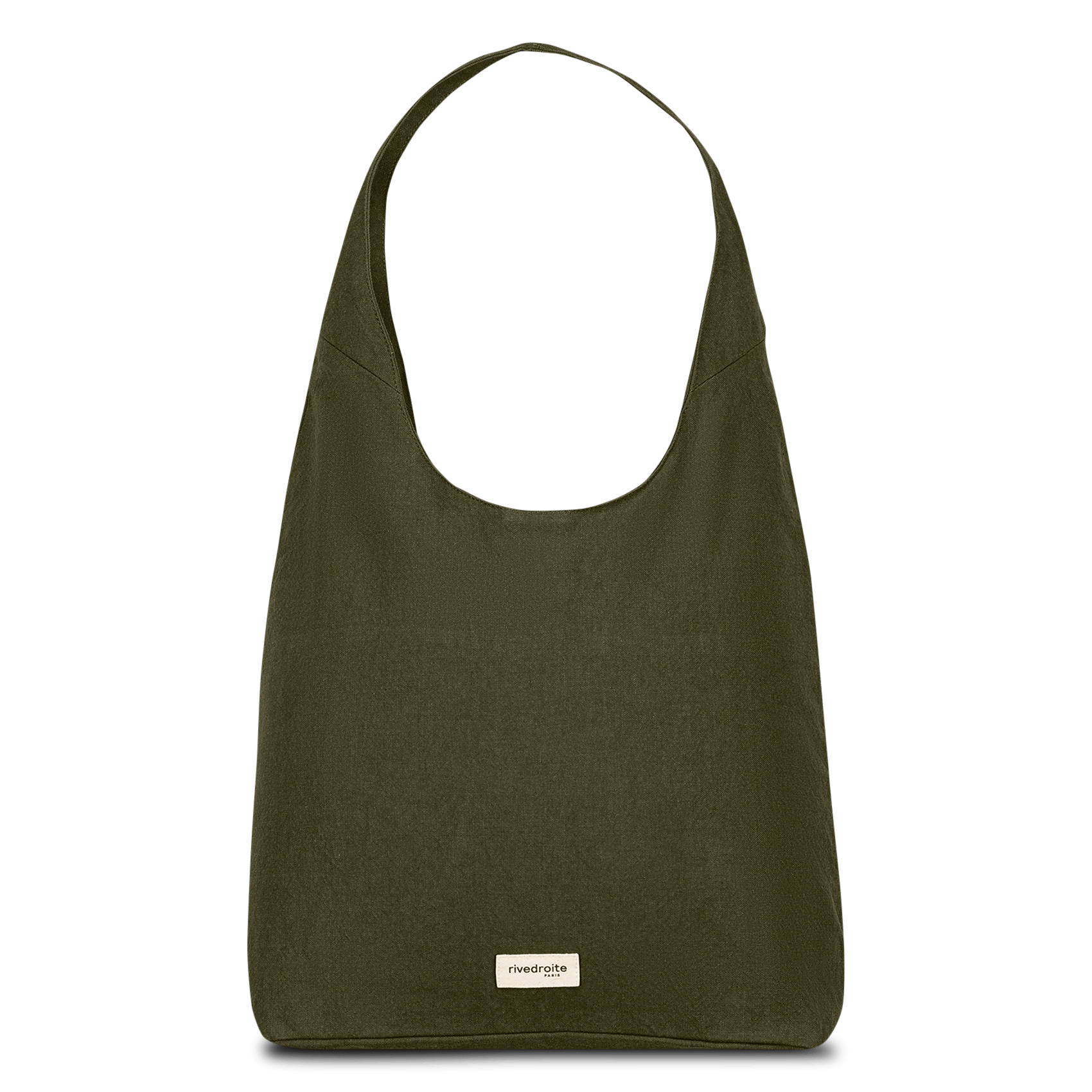 Shoulder bag in blended recycled cotton RIVEDROITE PARIS Khaki