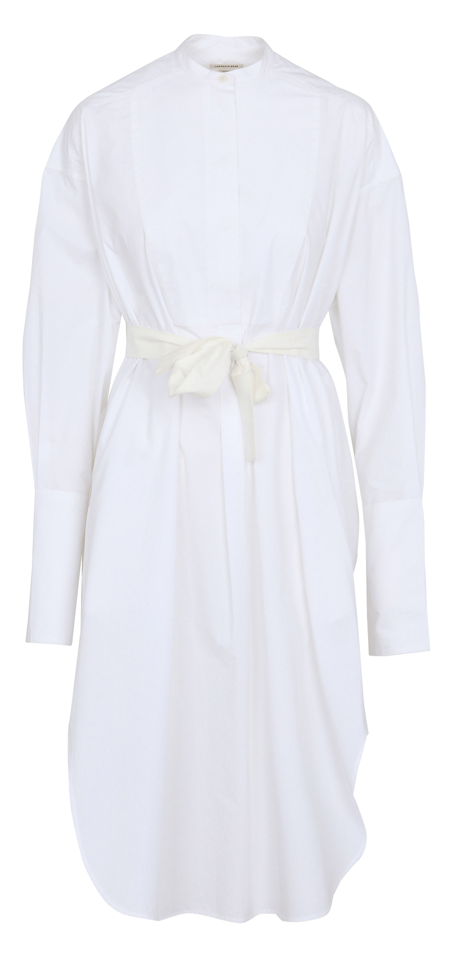 Long cotton dress with round neck LAURENCE BRAS White