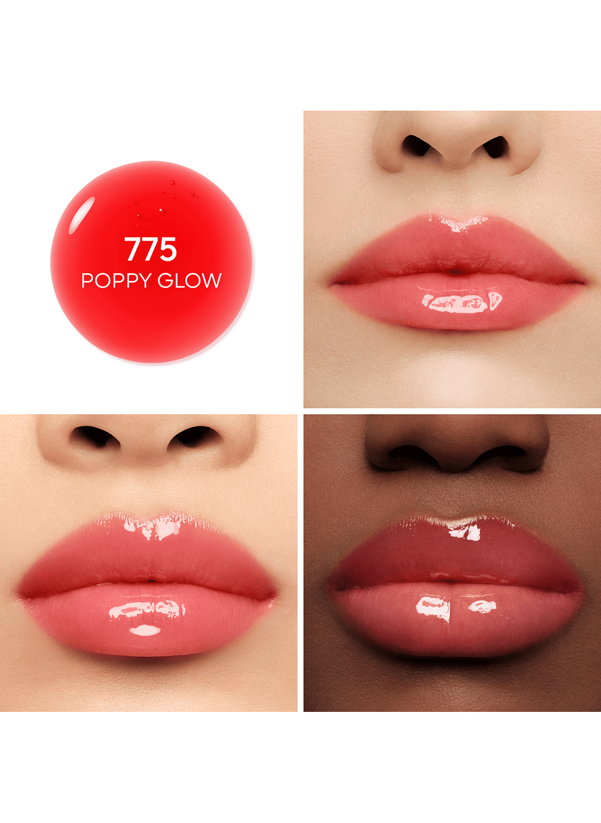 KISSKISS BEE GLOW OIL - Tinted lip oil GUERLAIN 775 poppy glow