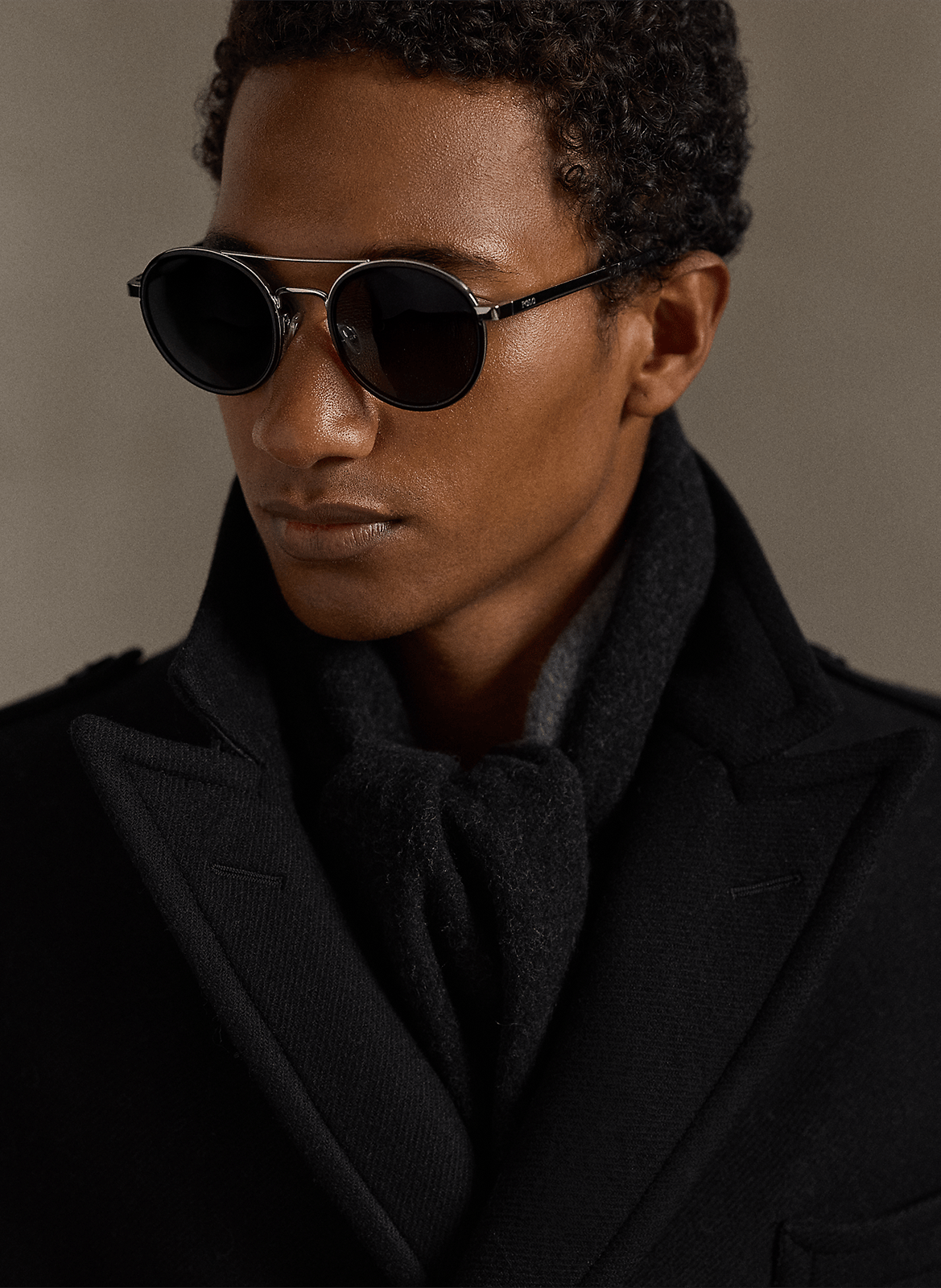Solid fringed scarf in blended wool POLO RALPH LAUREN Black
