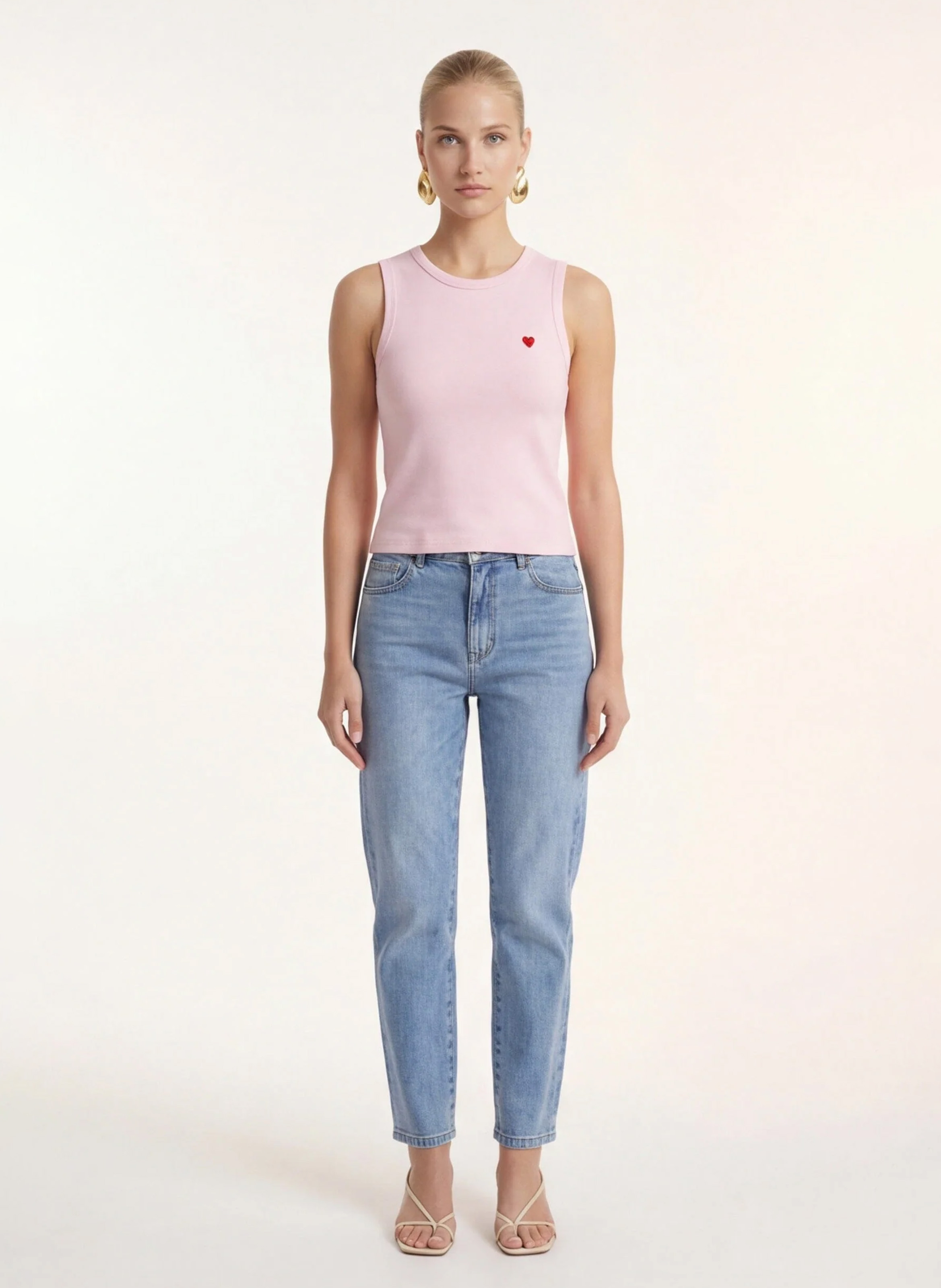 Baumwoll-Tanktop mit Rundhalsausschnitt KOOKAI Rosa