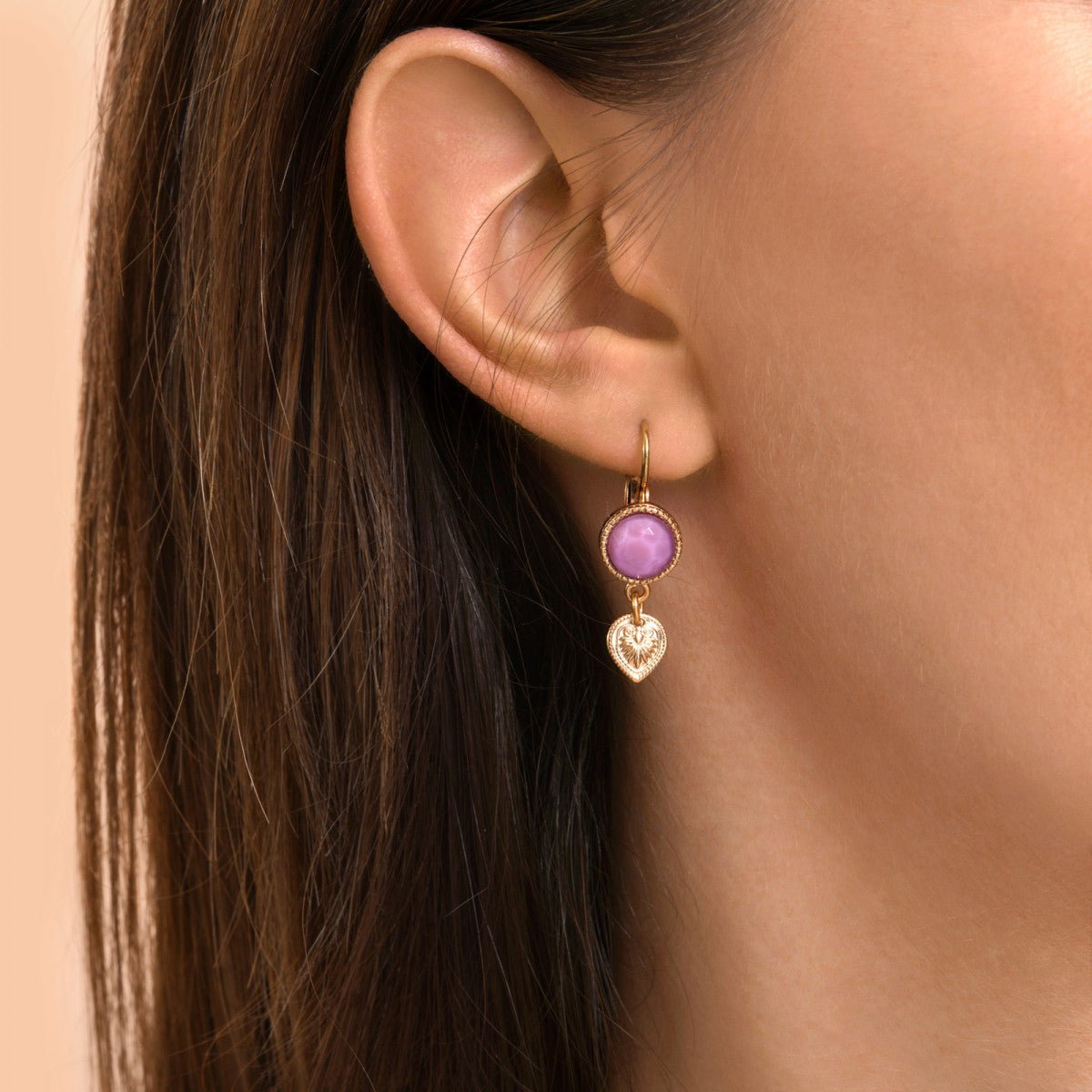 Sleeper earrings SATELLITE PARIS Purple