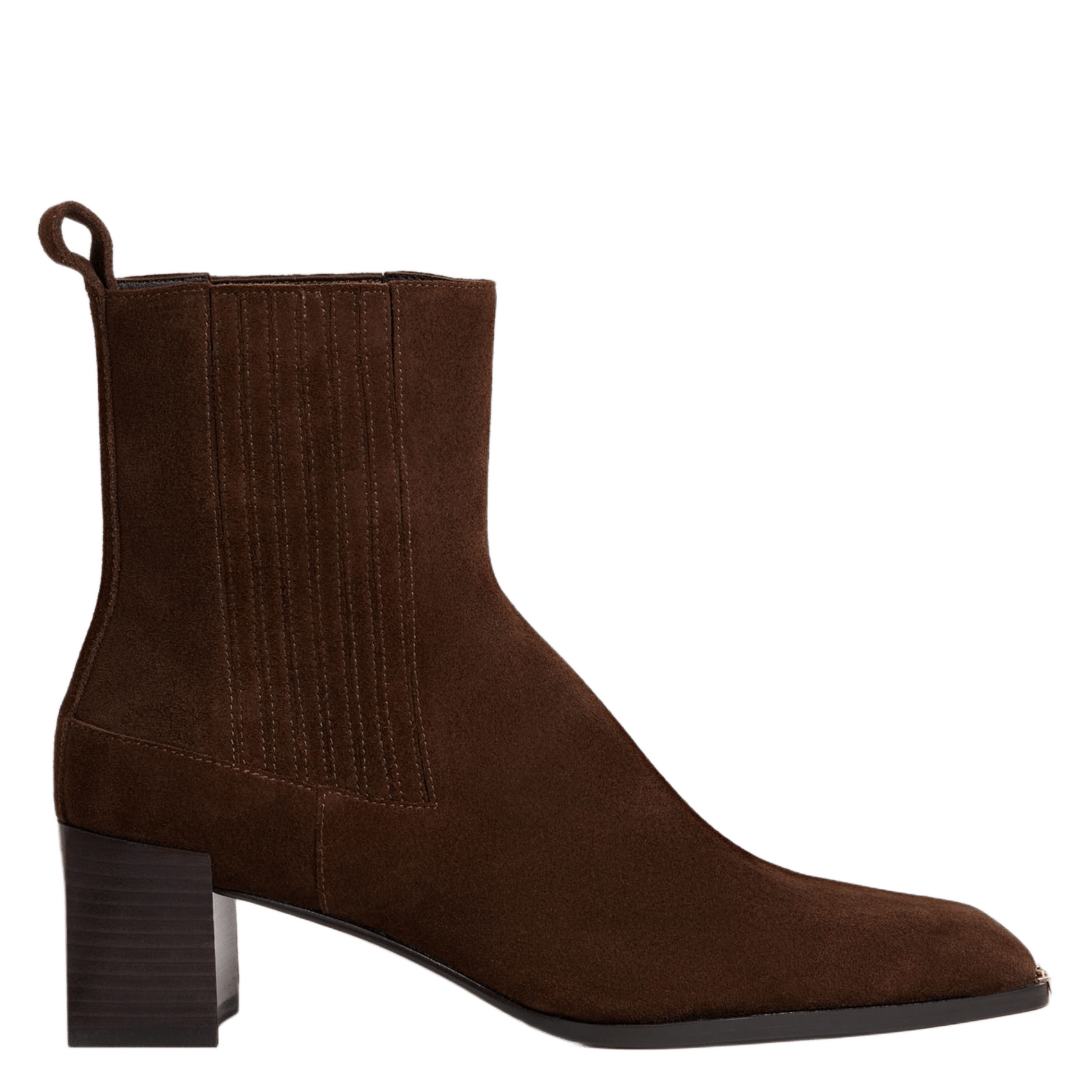 Suede leather ankle boots SANDRO Brown