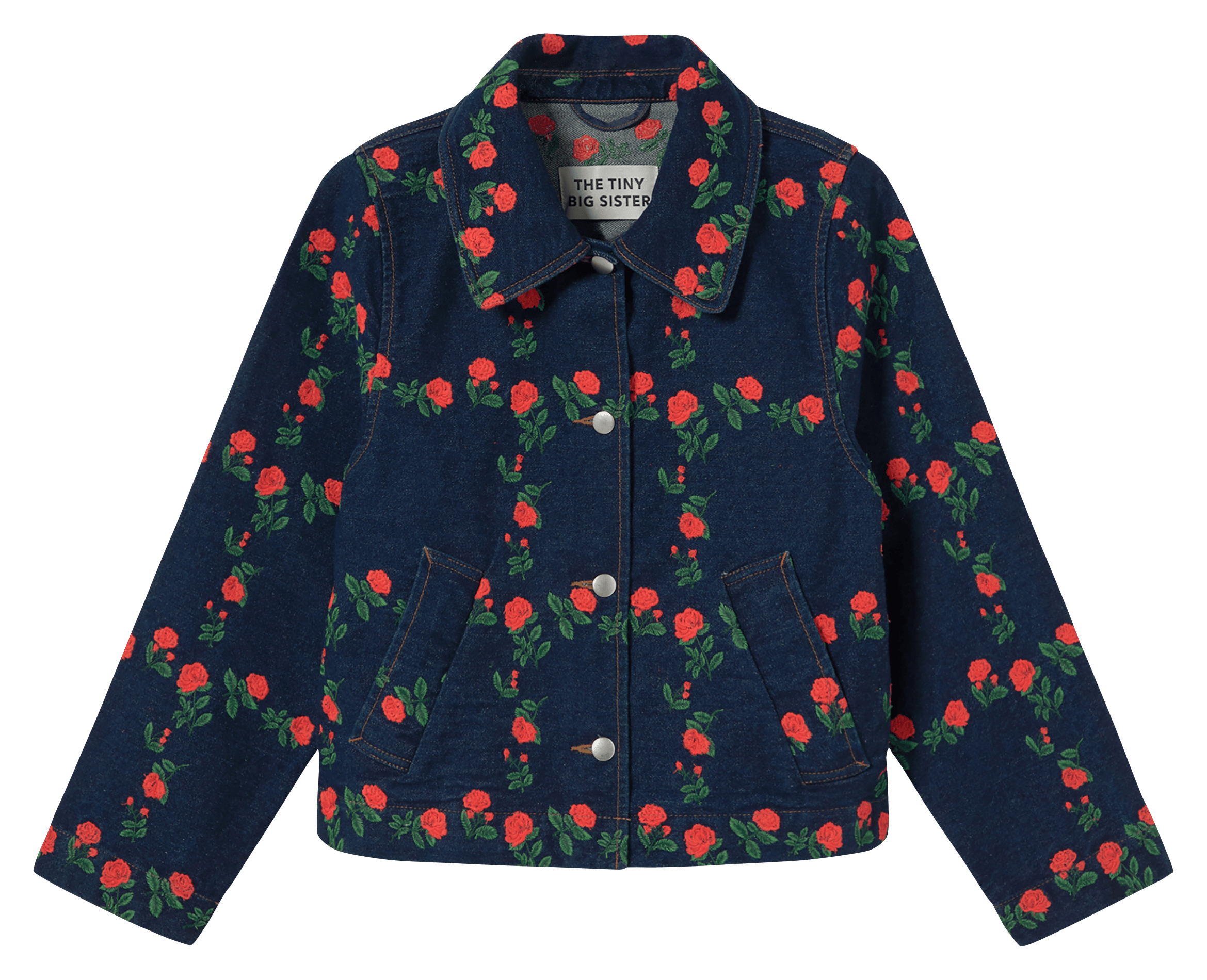 Baumwolljacke mit klassischem Kragen THE TINY BIG SISTER Mehrfarbig