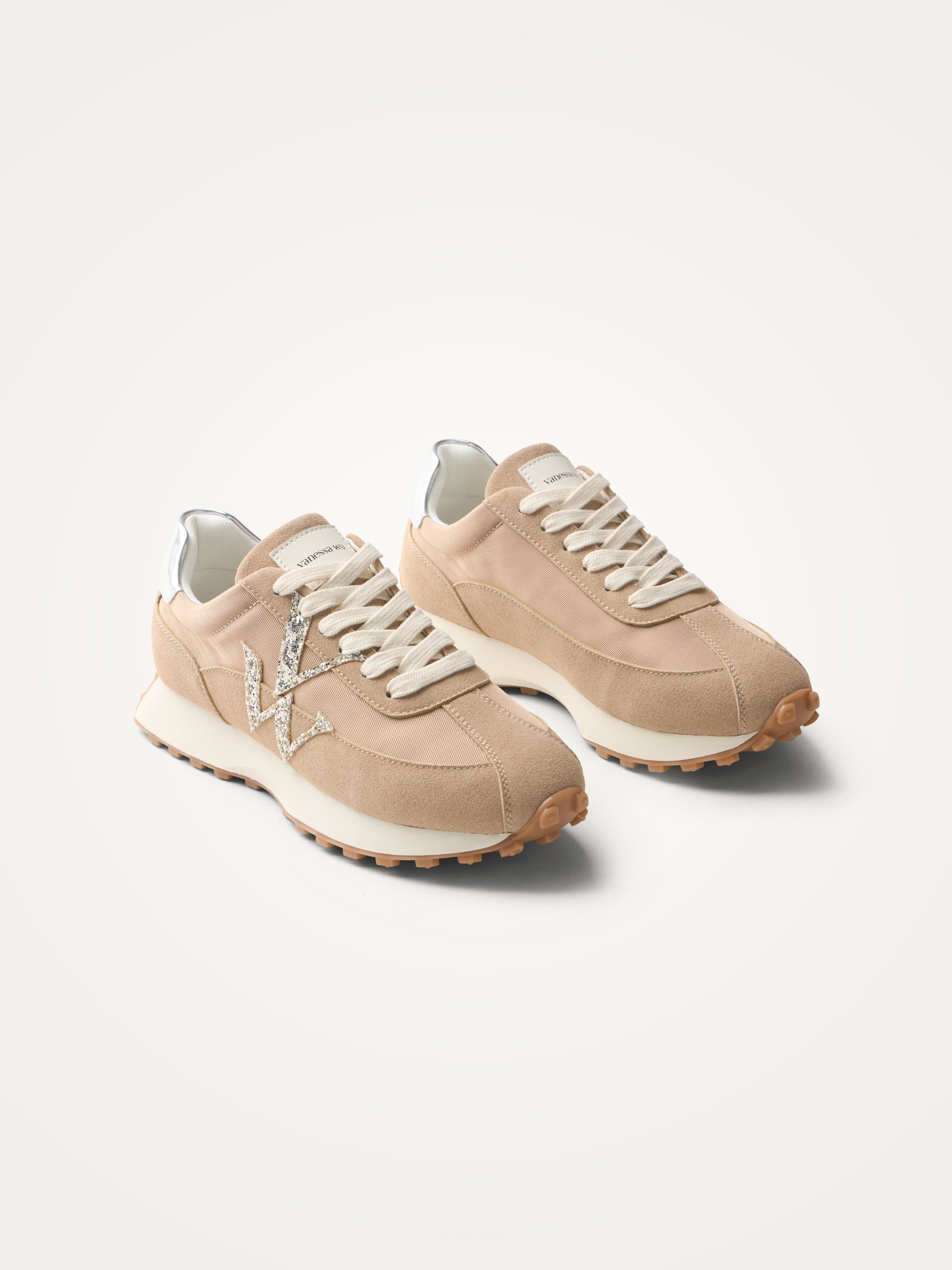 Sneakers with monogram on running sole VANESSA WU Beige