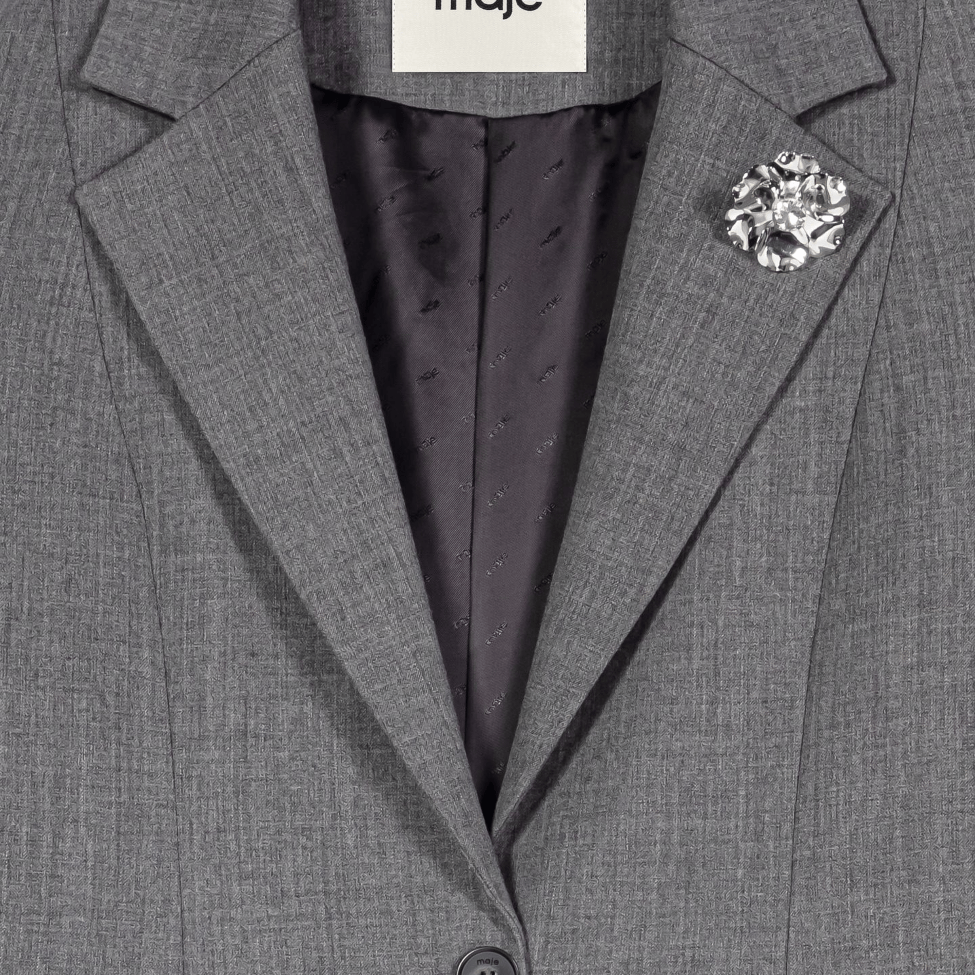 Veste de tailleur cintrée MAJE Gris
