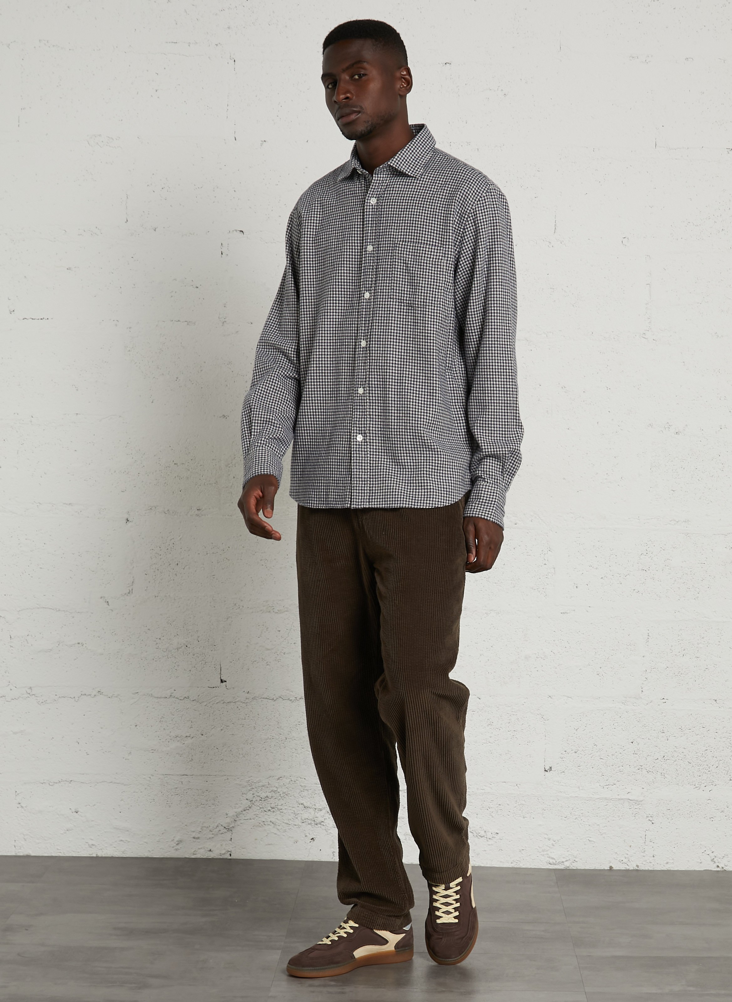 Chemise col classique en coton HARTFORD Bleu
