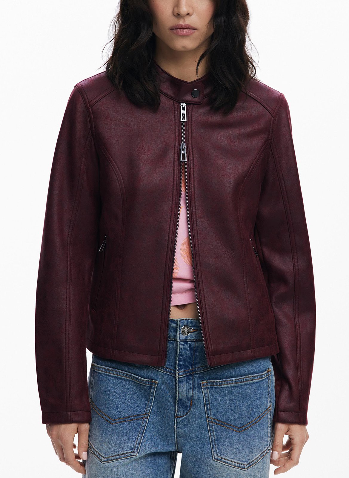 Veste col rond effet cuir DESIGUAL