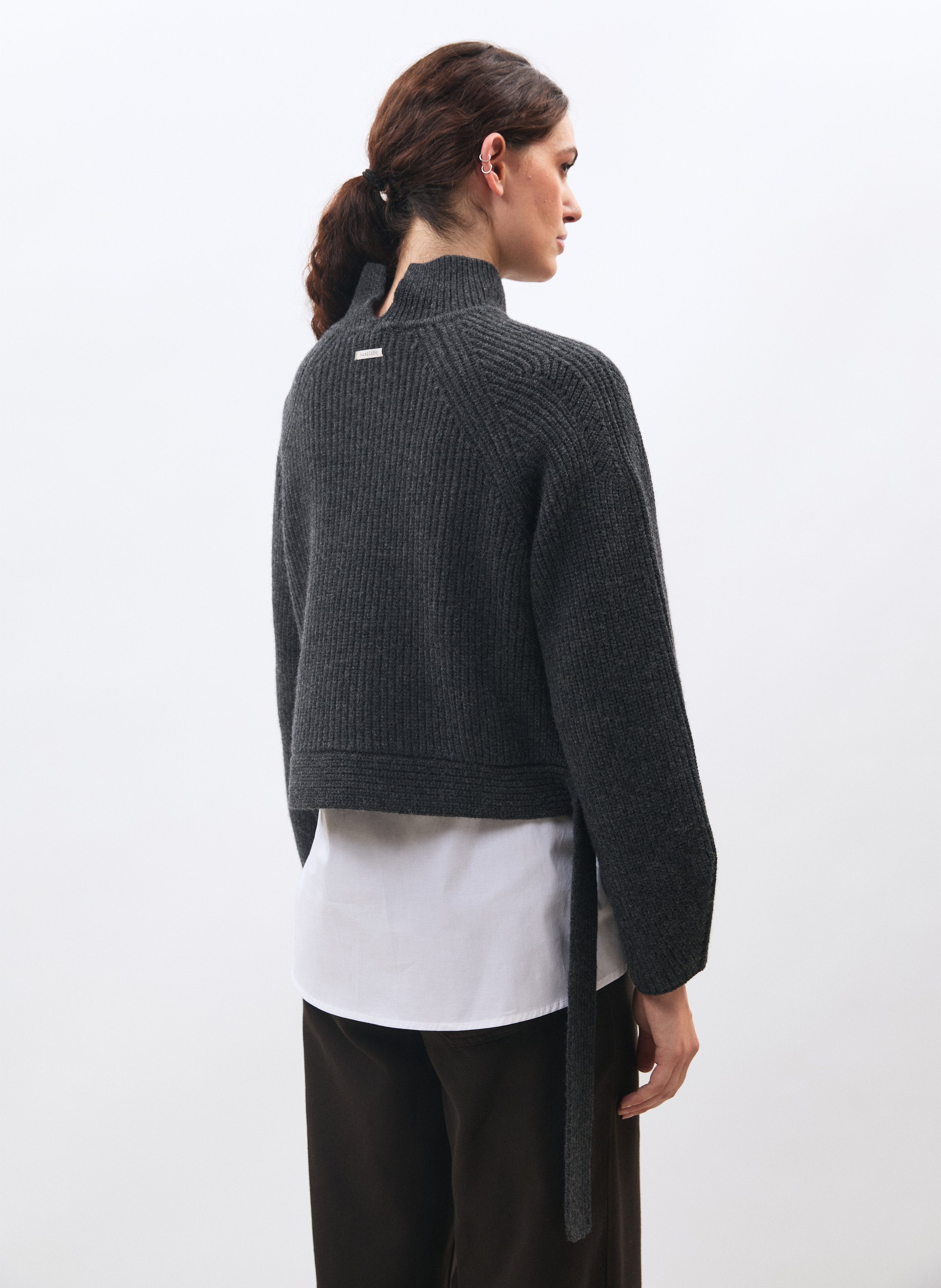 Oversized, wollen trui HUMILITY Grijs