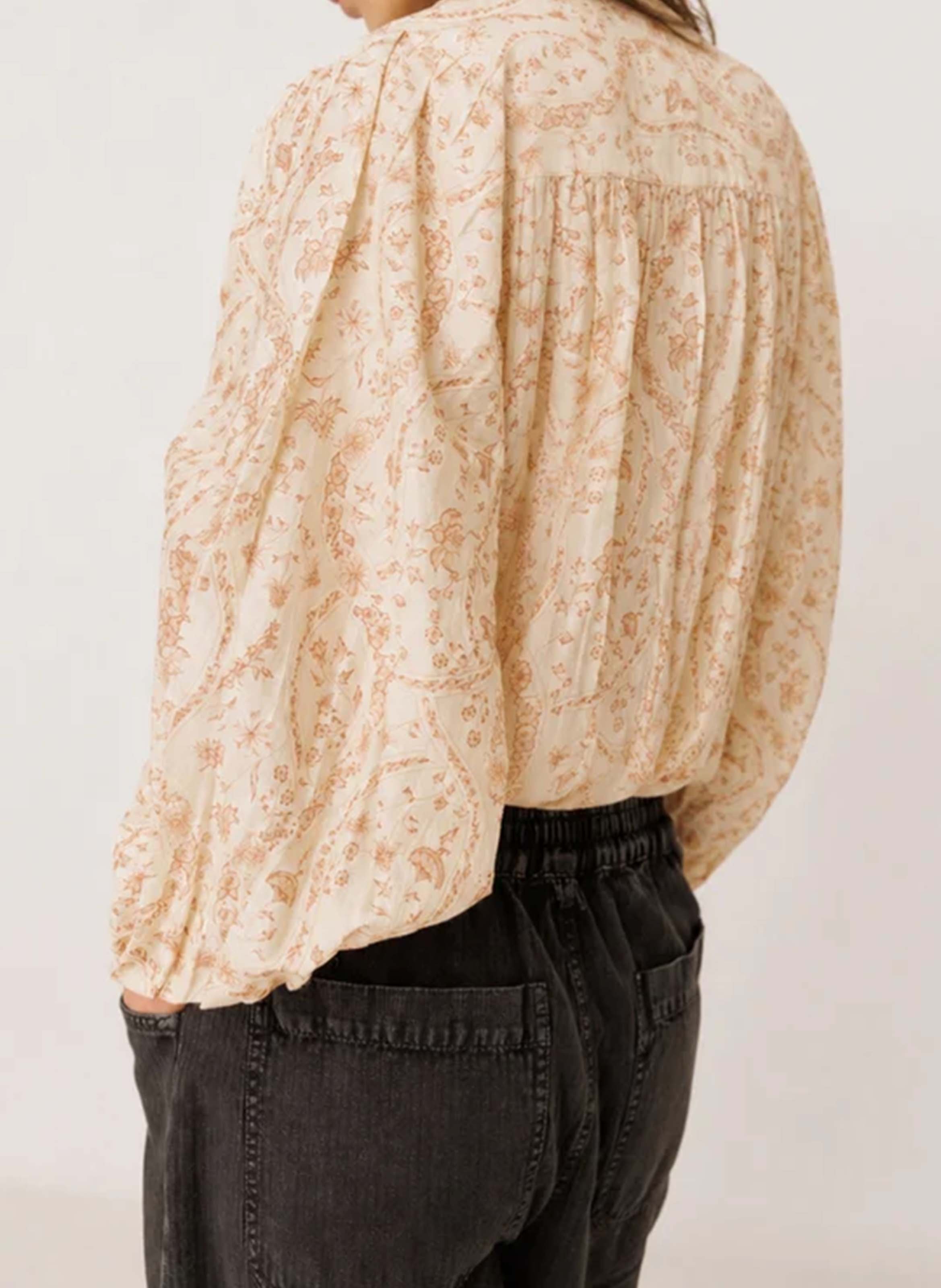 Chemise oversize en coton et soie INDI & COLD Rose