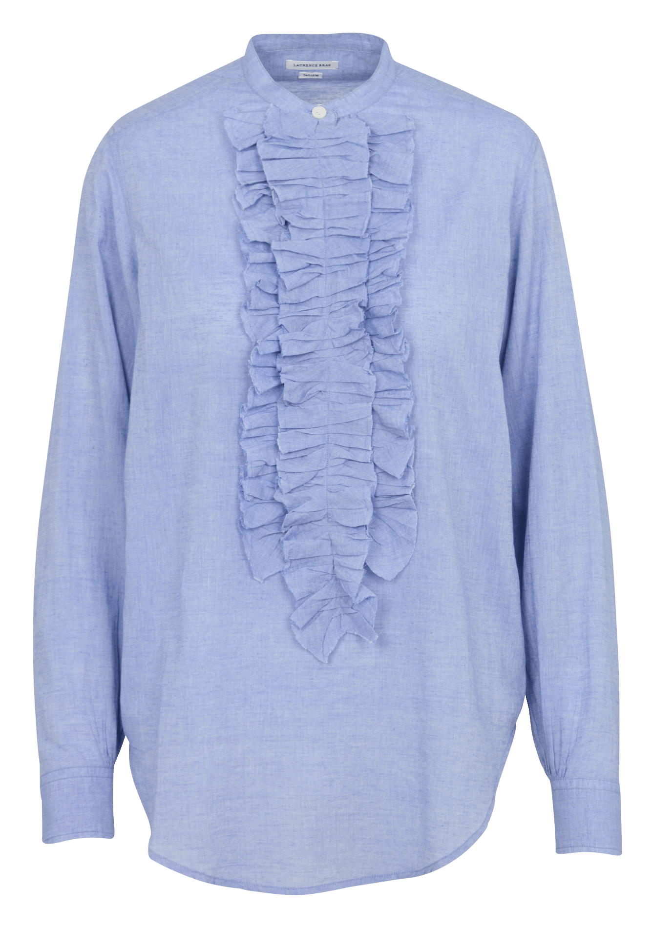 Blouse ample à volants en coton LAURENCE BRAS Bleu