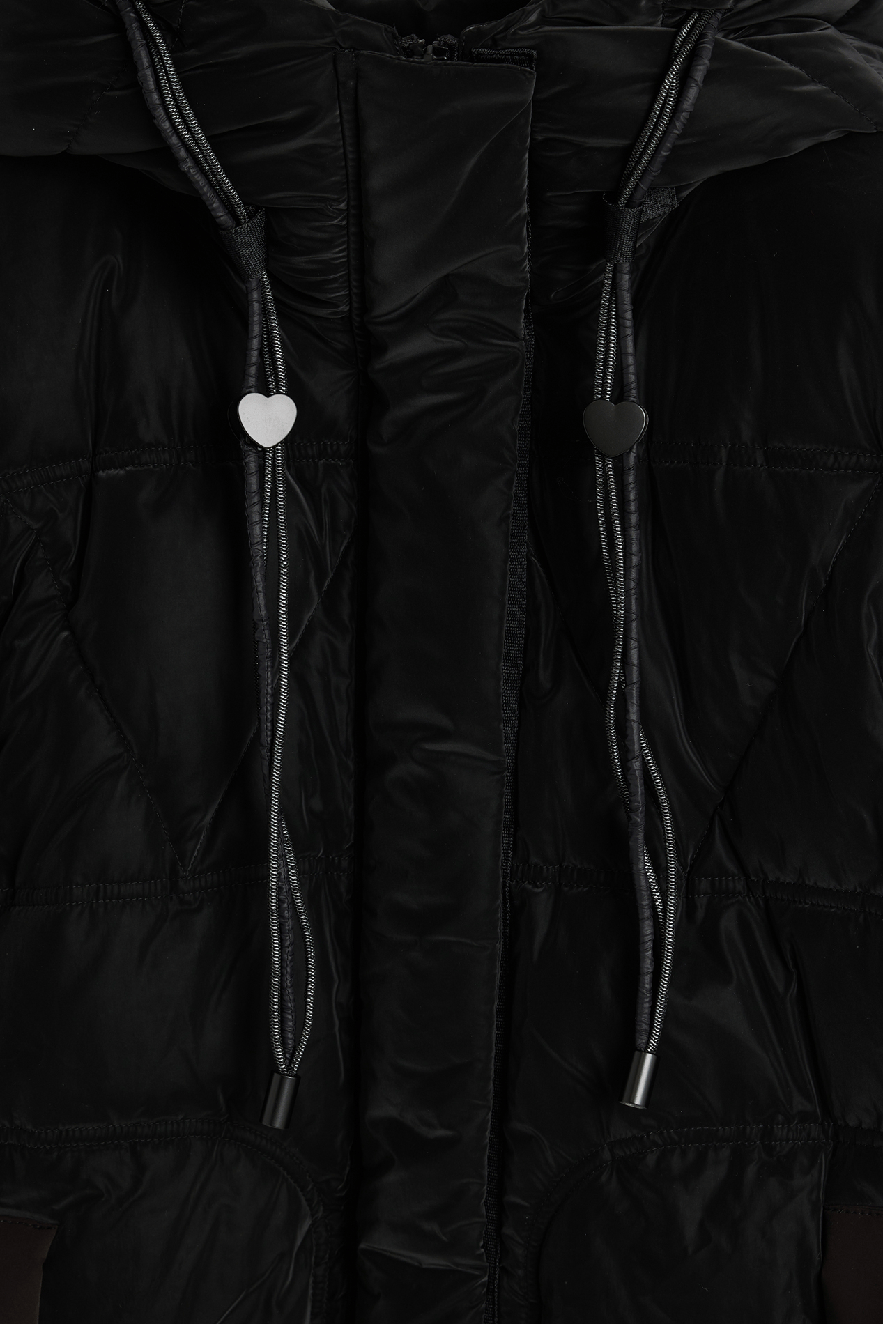 High-neck coat with hood DESIGUAL Black