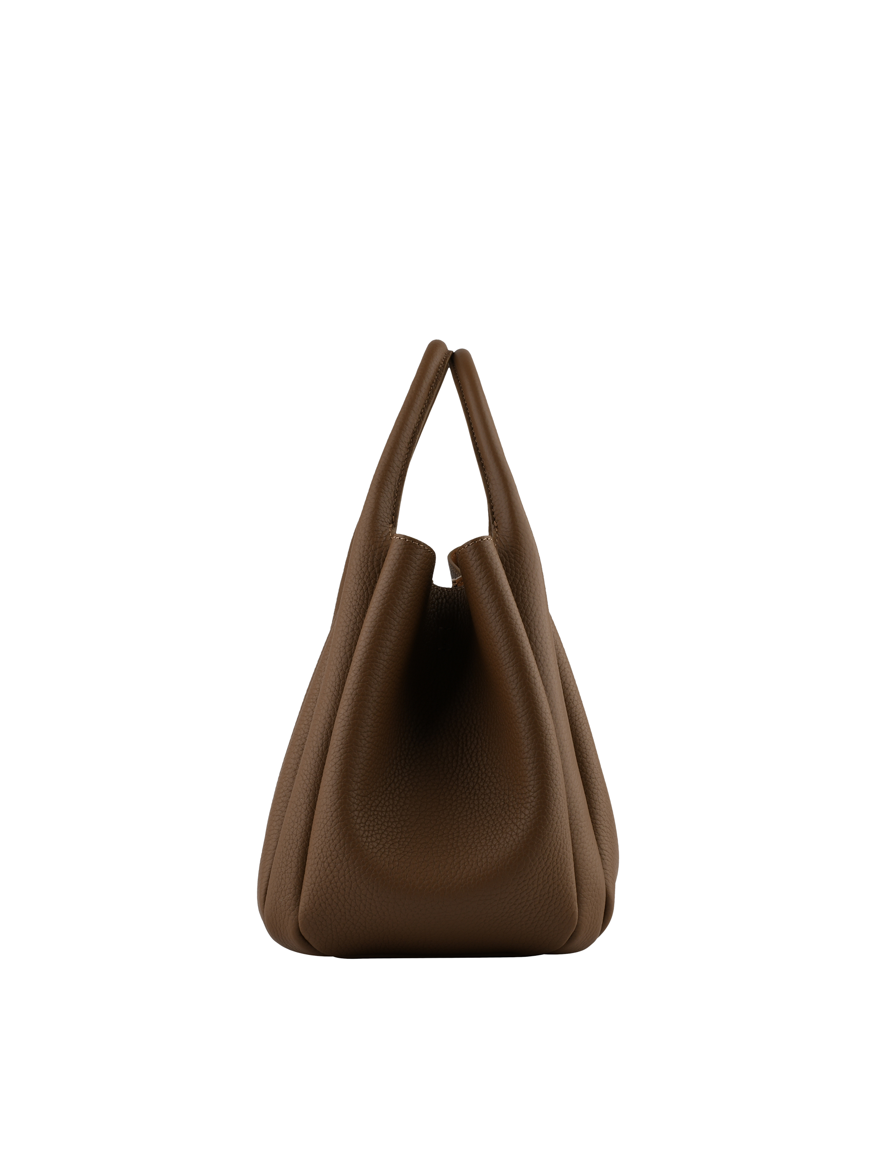 Calfskin leather handbag POURCHET Beige