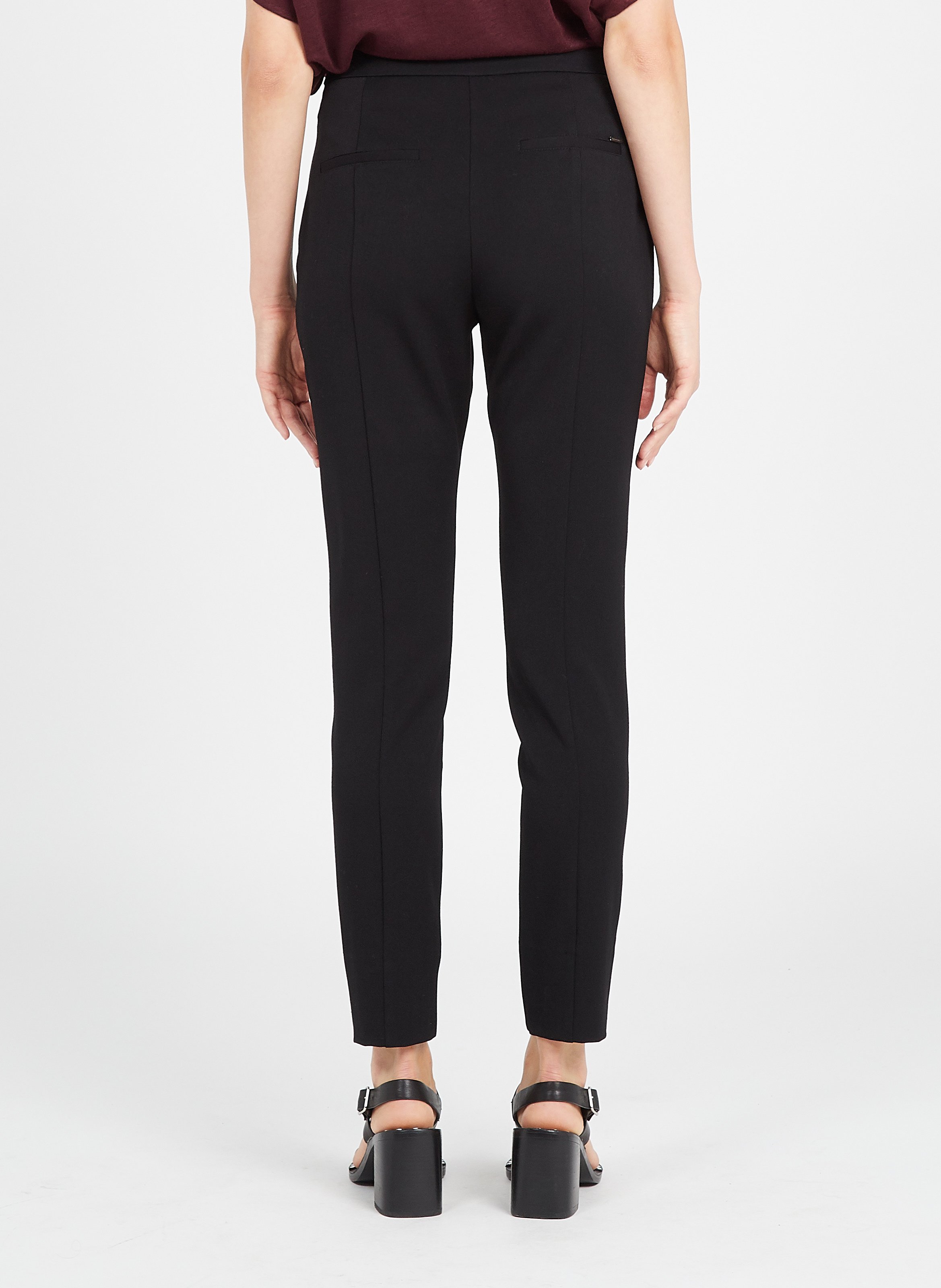 Slim-fit stretch fabric pants IKKS Black