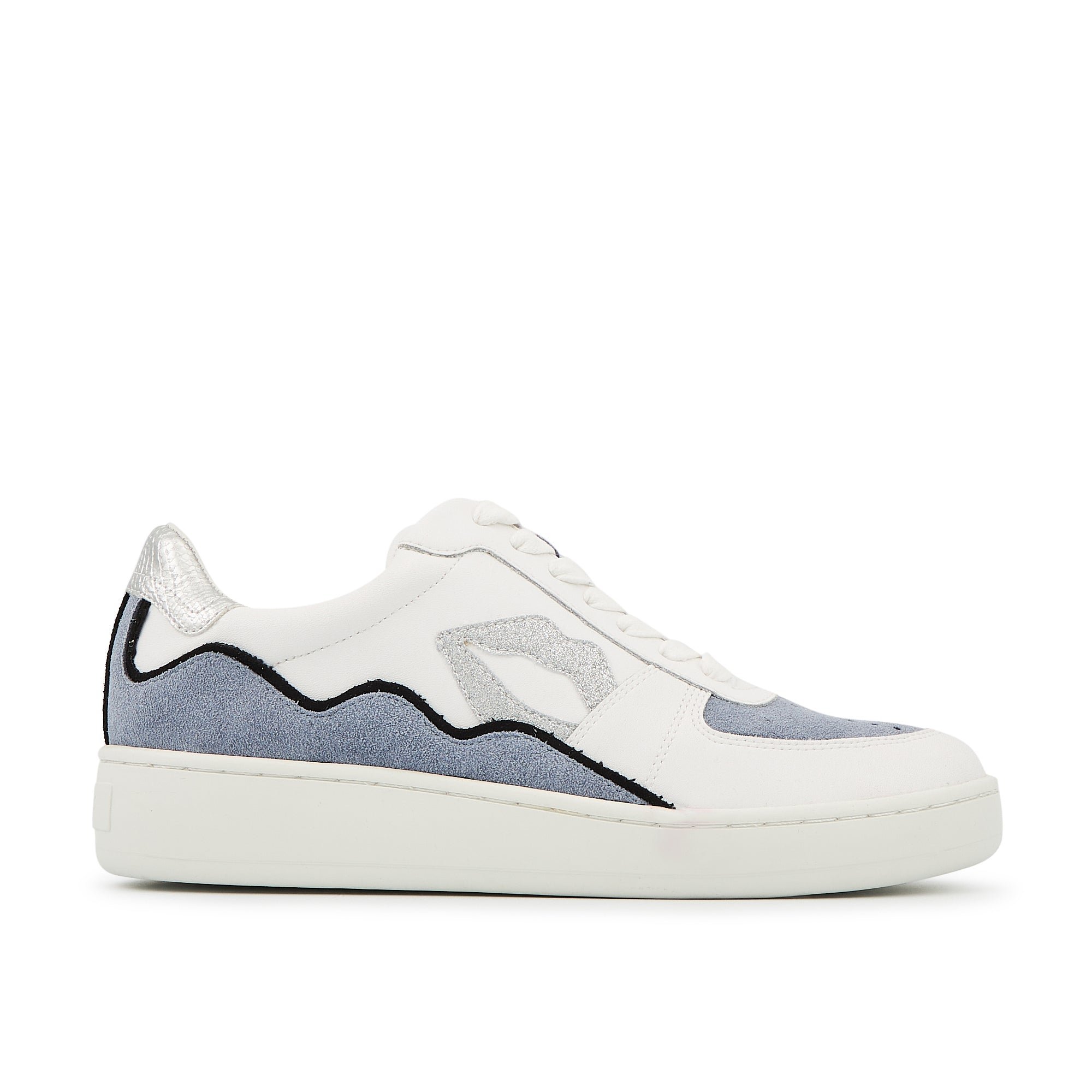 Leather sneakers BONS BAISERS PARIS Silver