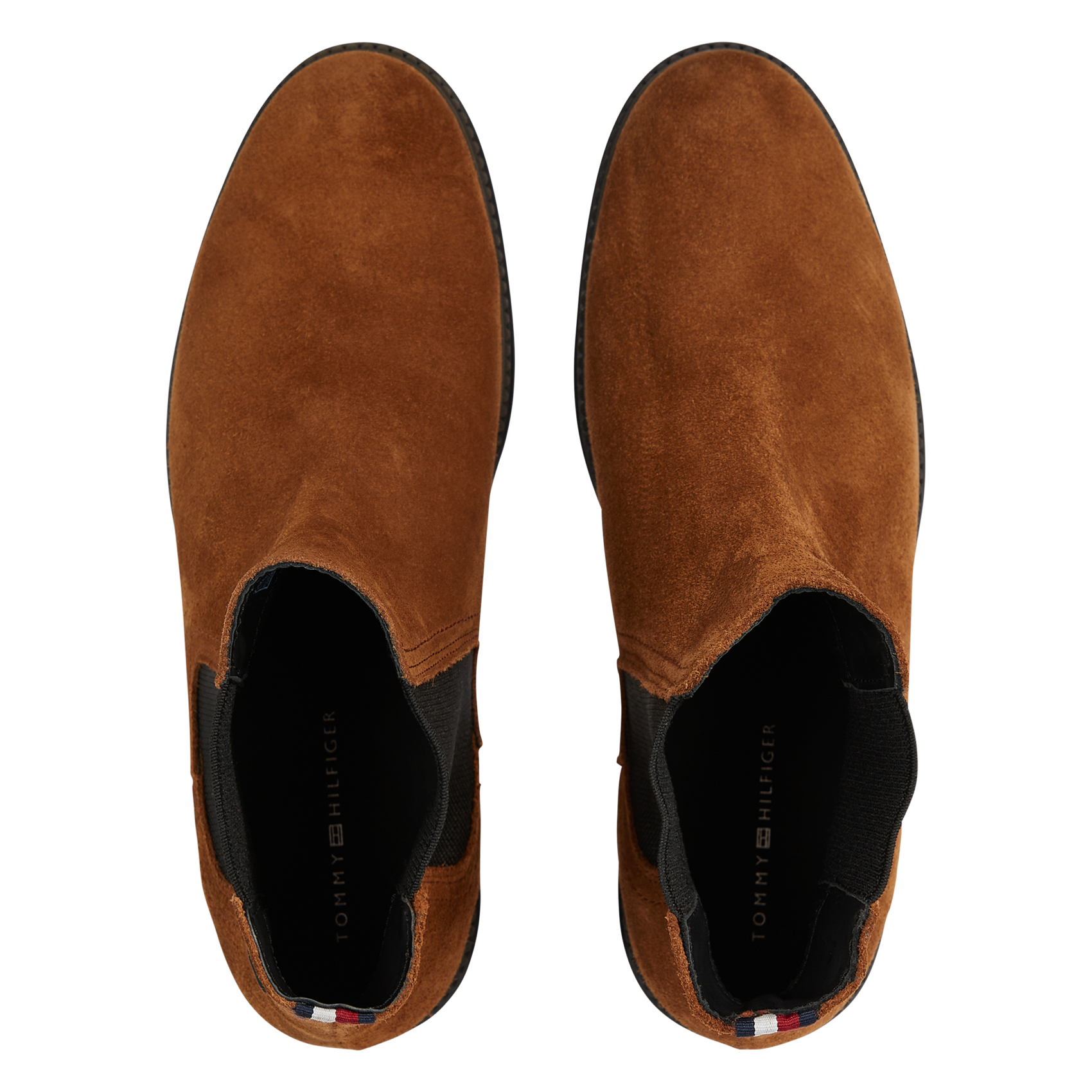 Boots en cuir velours TOMMY HILFIGER Marron