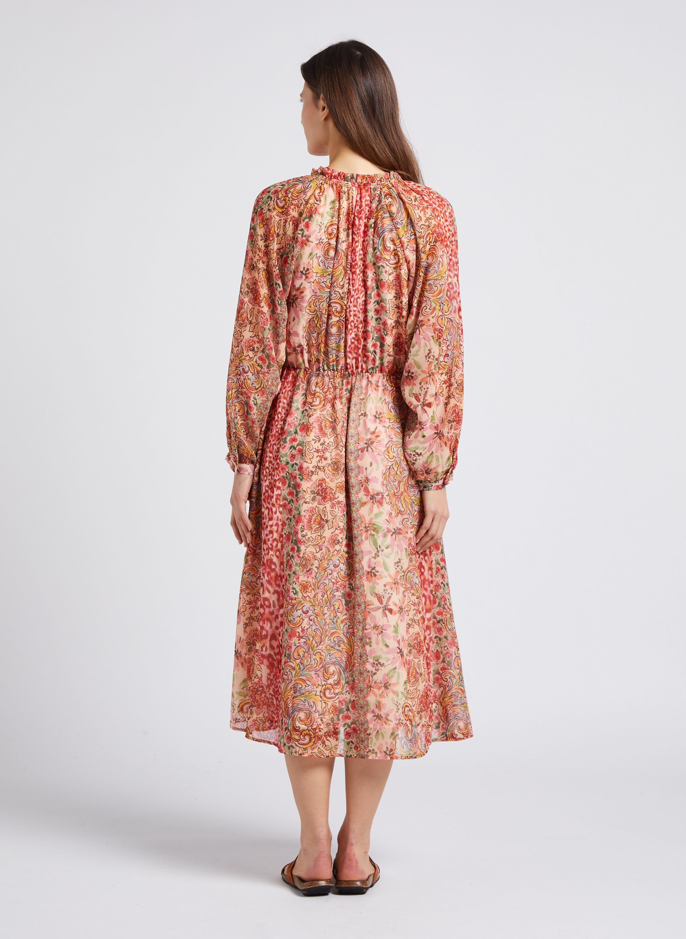 Halflange jurk met V-hals LA PETITE ETOILE Blauw