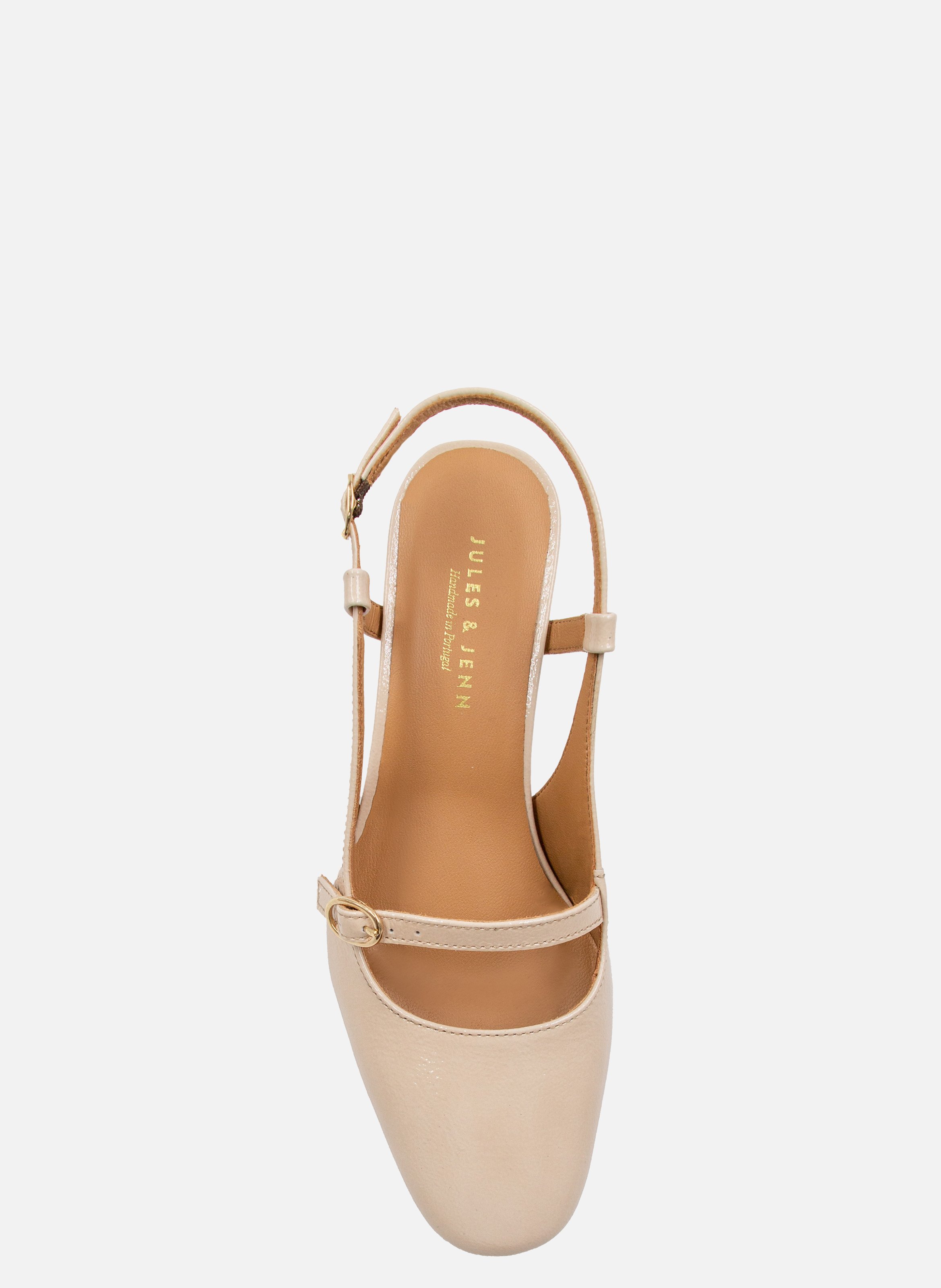 Patent leather slingbacks JULES & JENN White