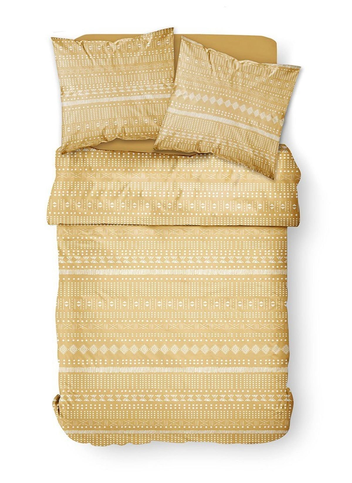 Parure de lit  imprimé ethnik en coton TODAY LINGE DE MAISON Jaune