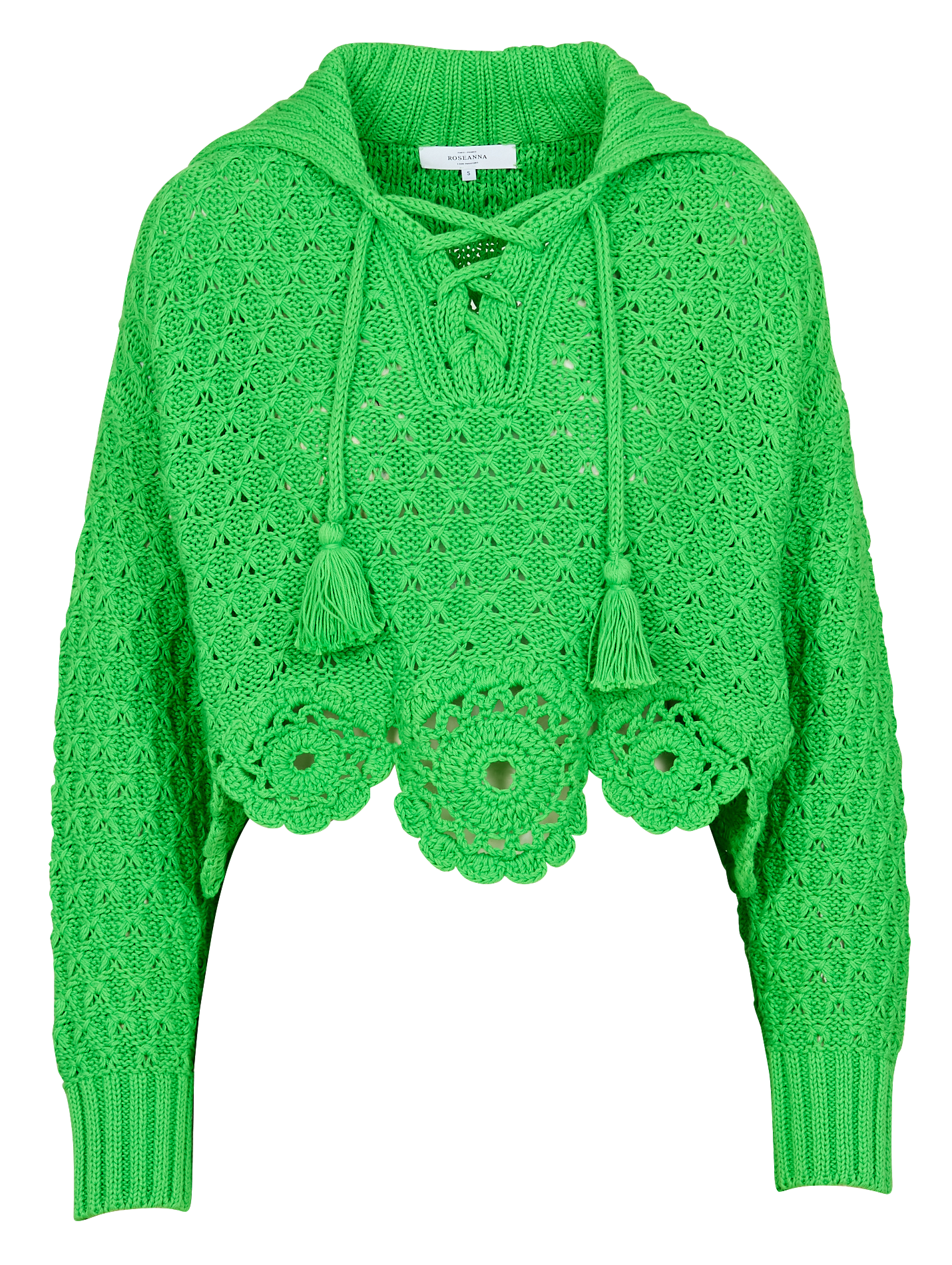 Pull col v en coton ROSEANNA Vert