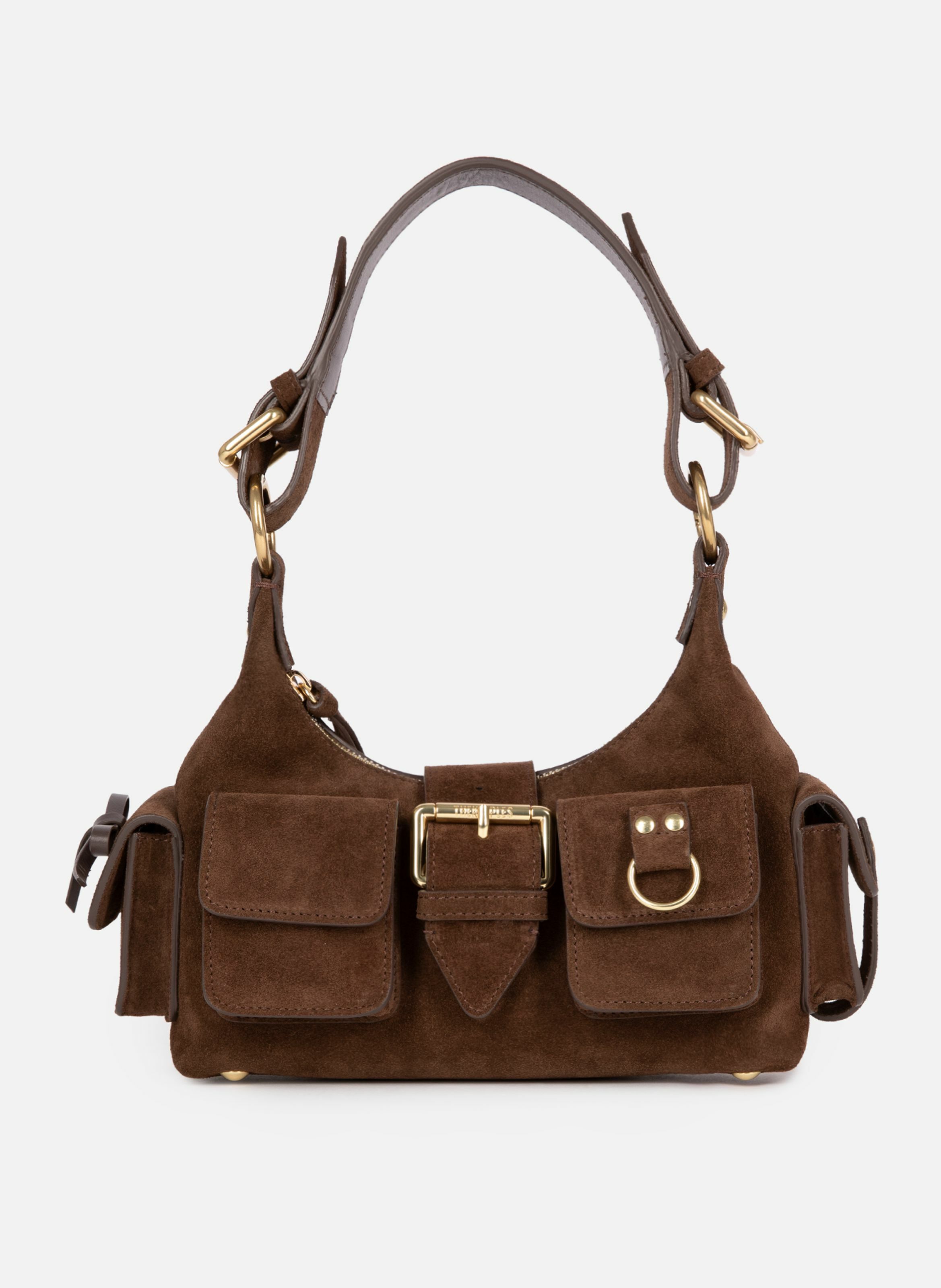 Amelia small suede bag THE KOOPLES Brown