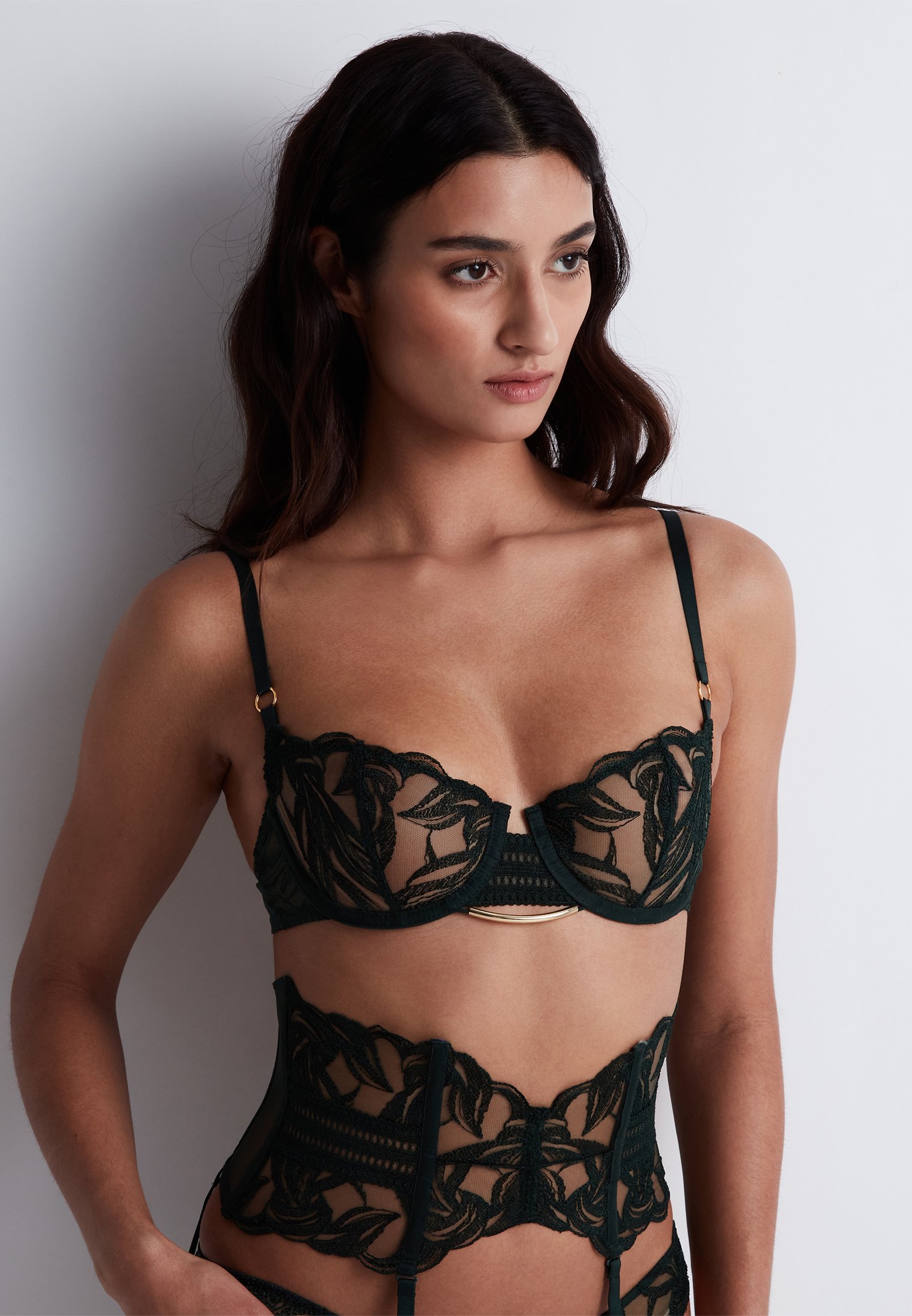 Underwired demi-cup bra AUBADE Green