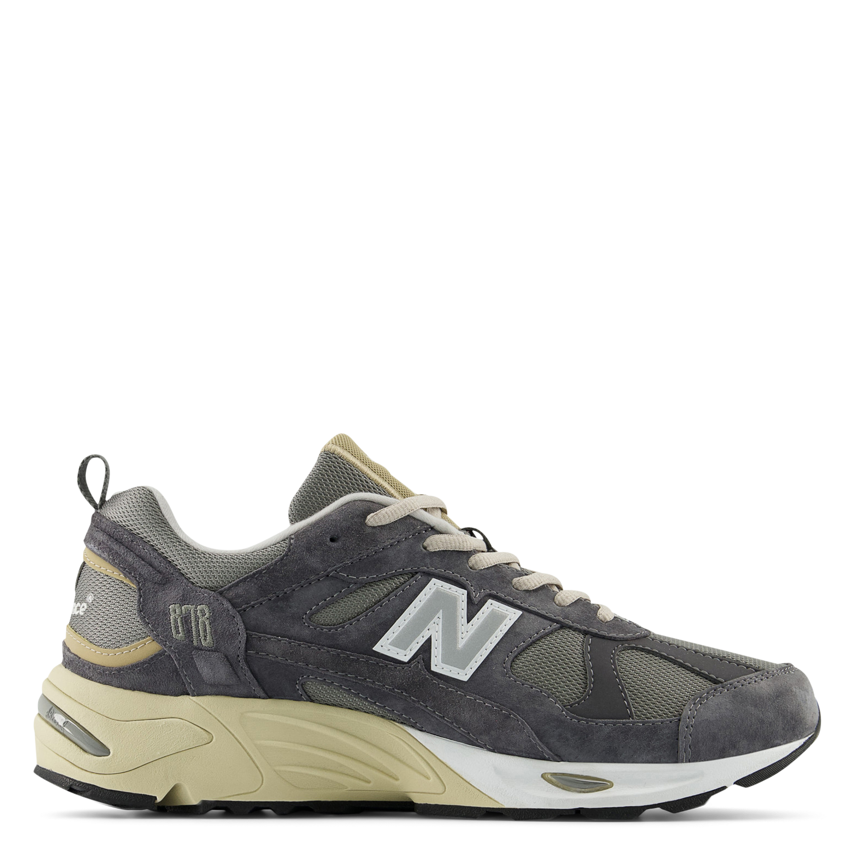 Low-top leather mix sneakers NEW BALANCE Grey