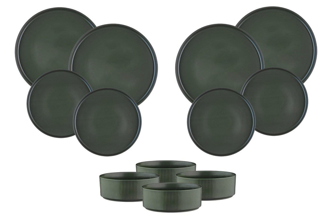 Scandi Essentials Service - 12 pieces - Olive BJORN Green