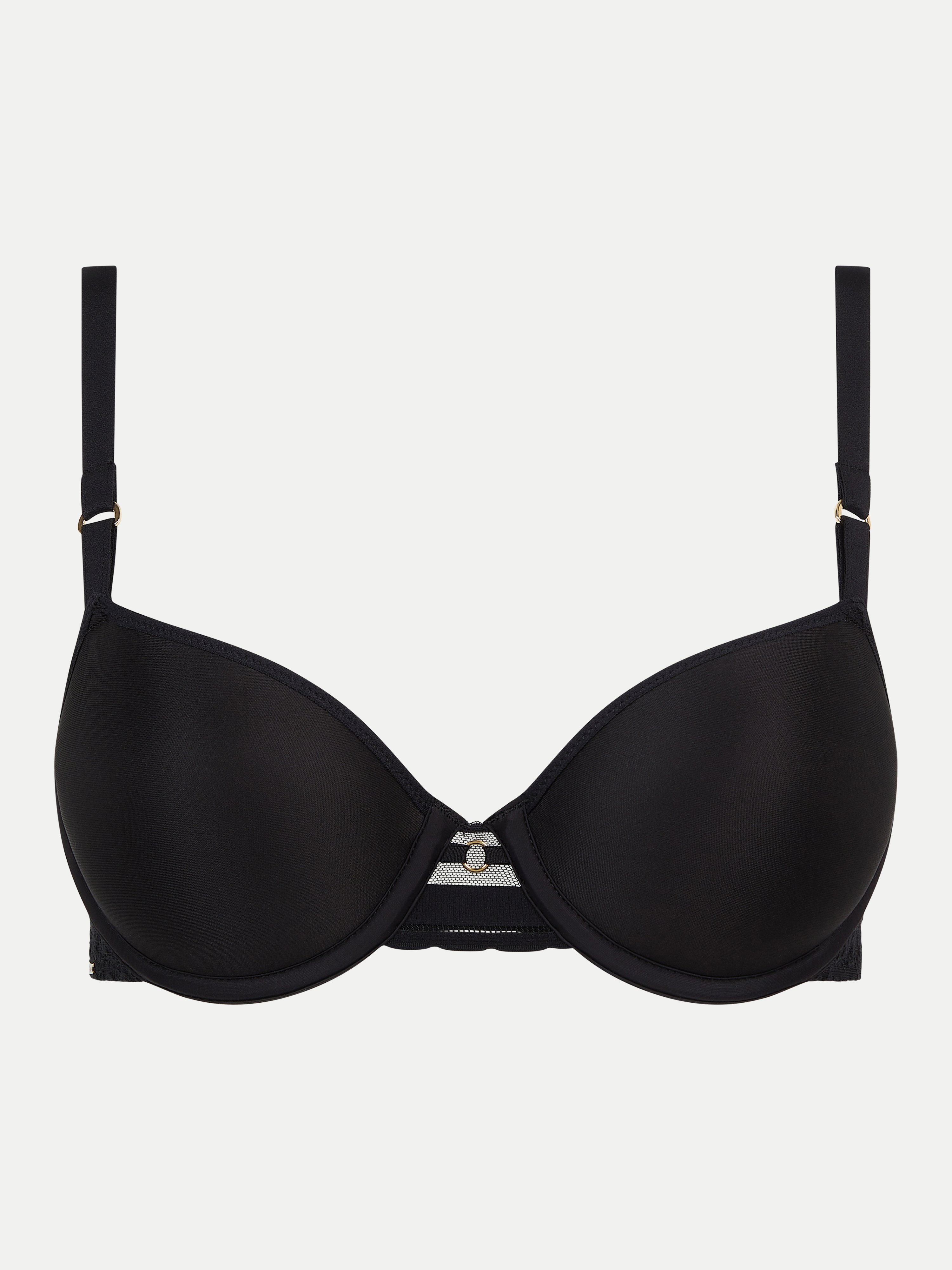Memory foam half-cup bra Black