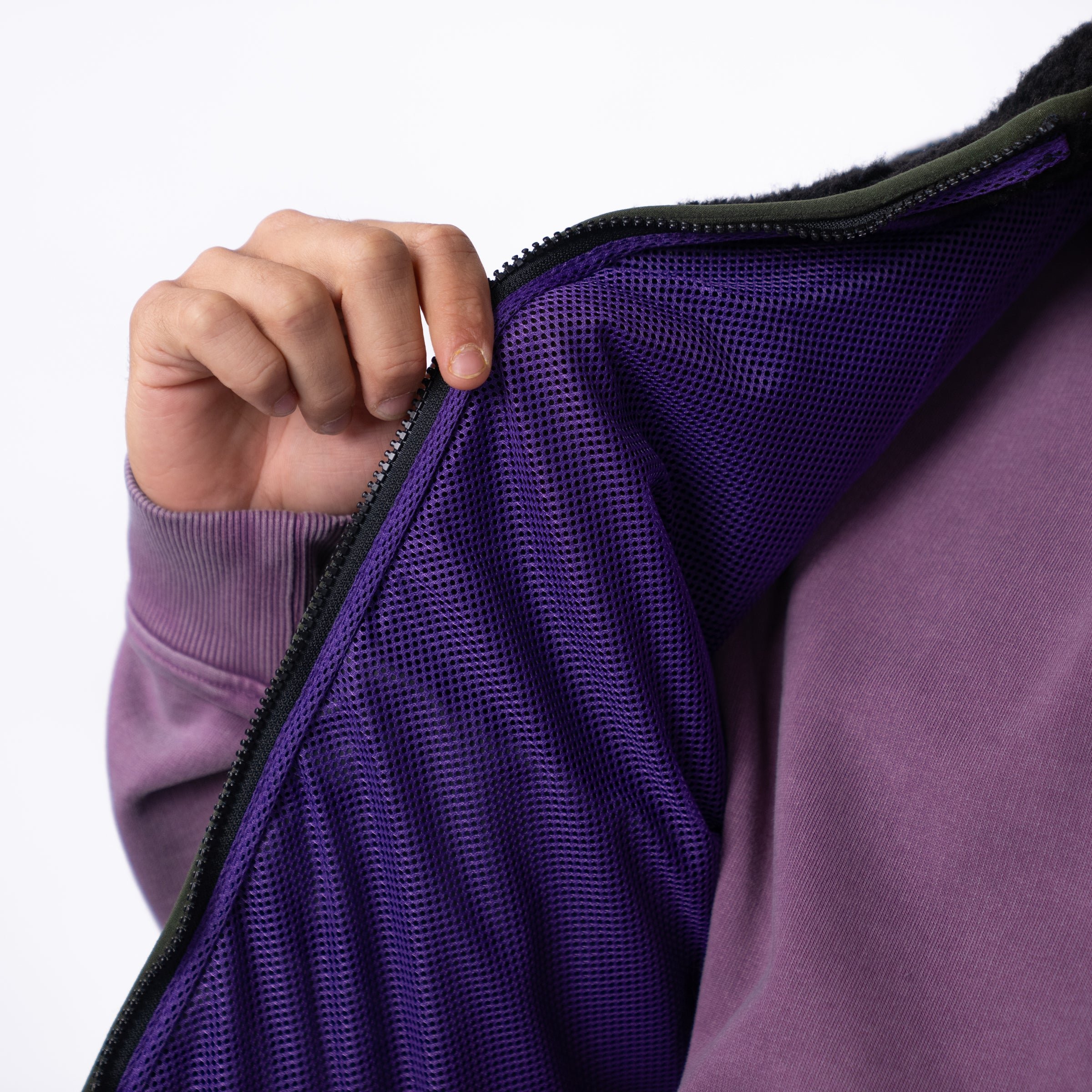 Sherpa sleeveless bi-material jacket BILLYBELT Black