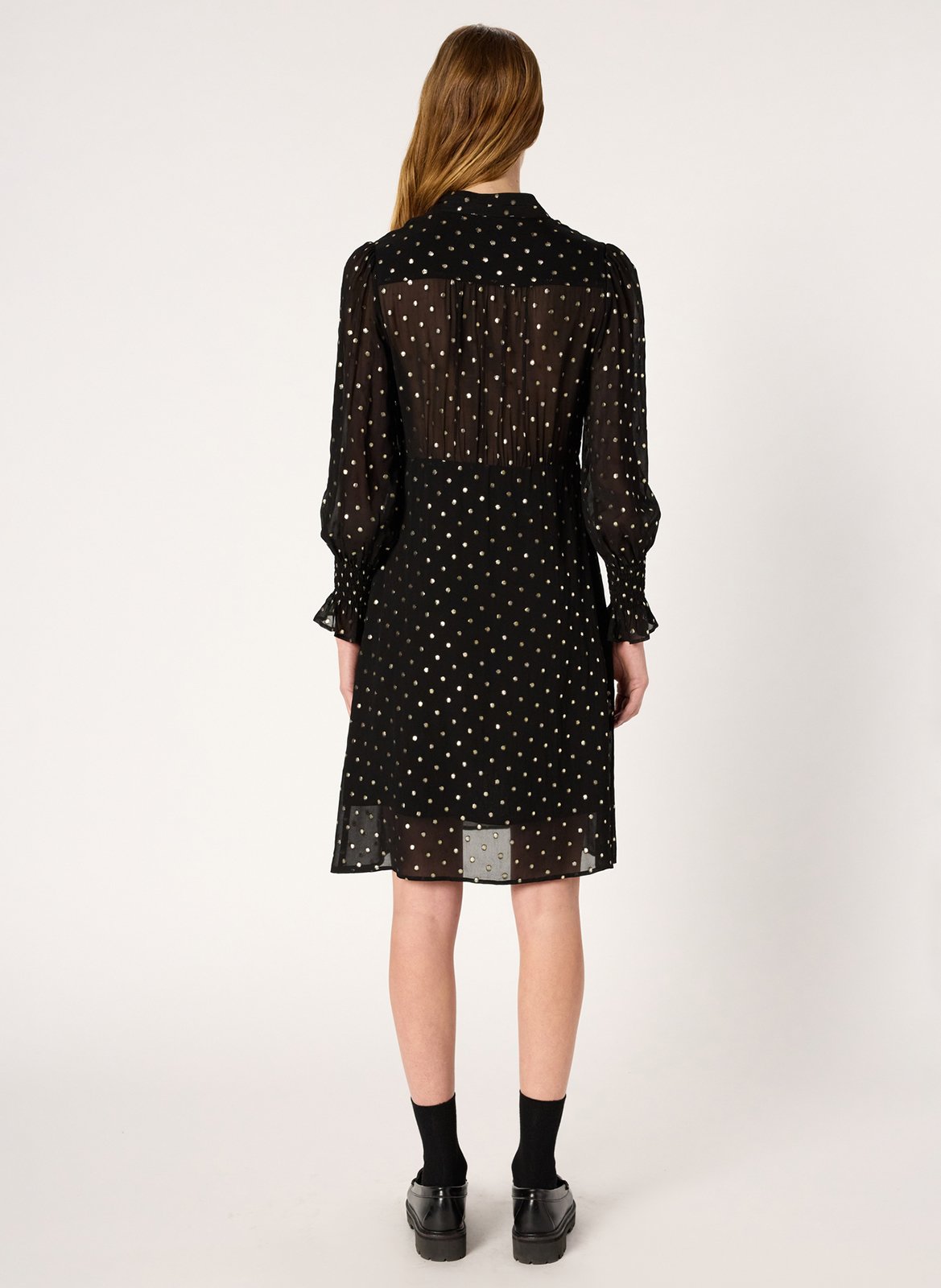 Robe courte cintrée col lavallière GERARD DAREL Noir