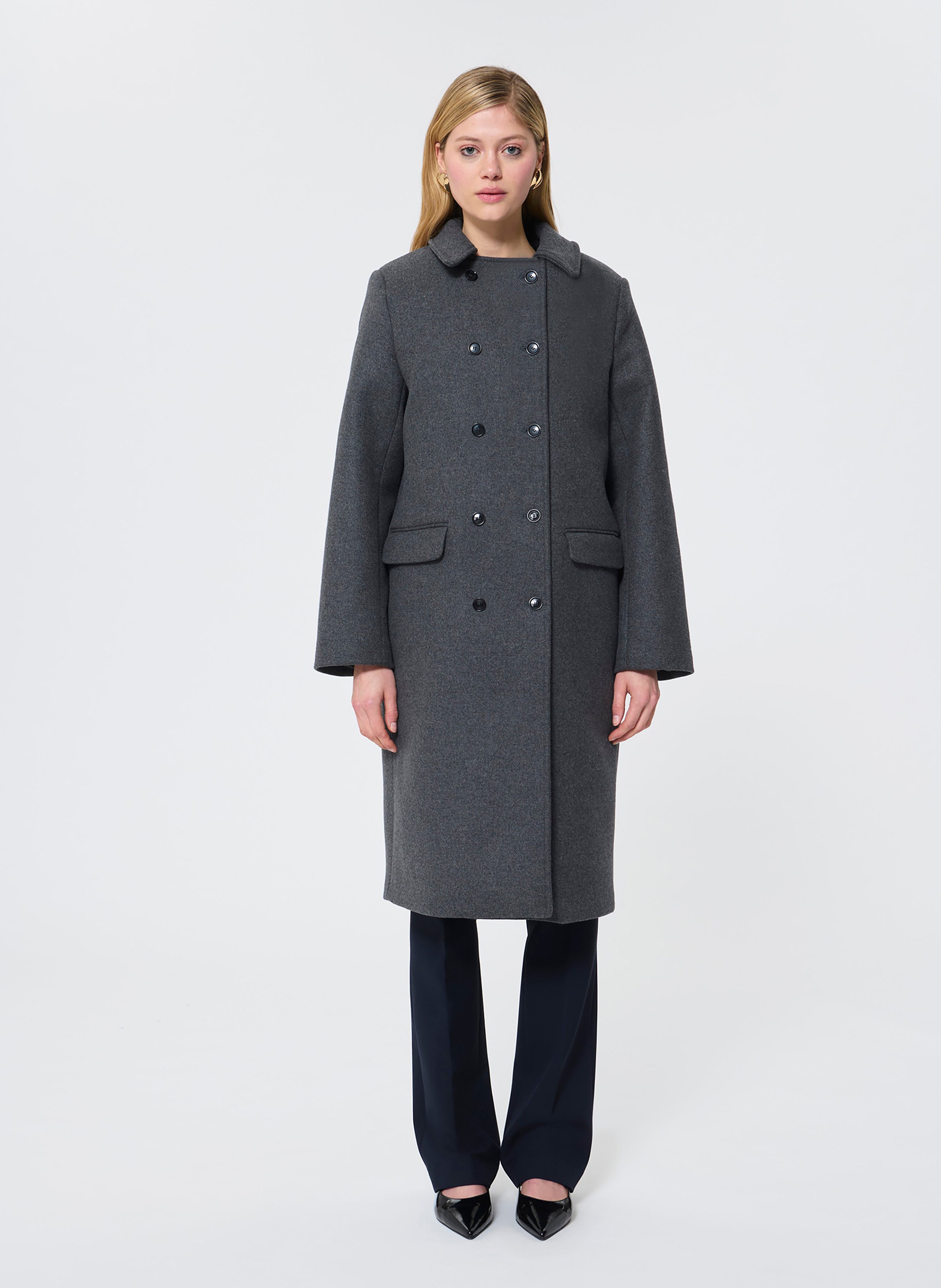 Alpaca wool coat  TARA JARMON Grey