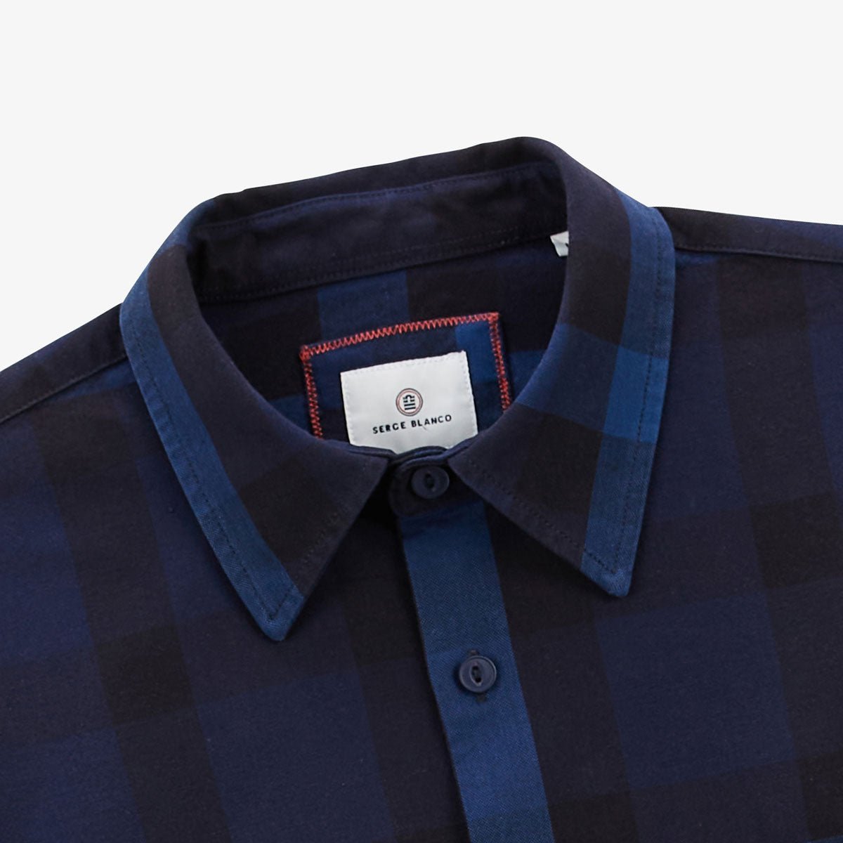 Long-sleeved velvet shirt SERGE BLANCO Blue