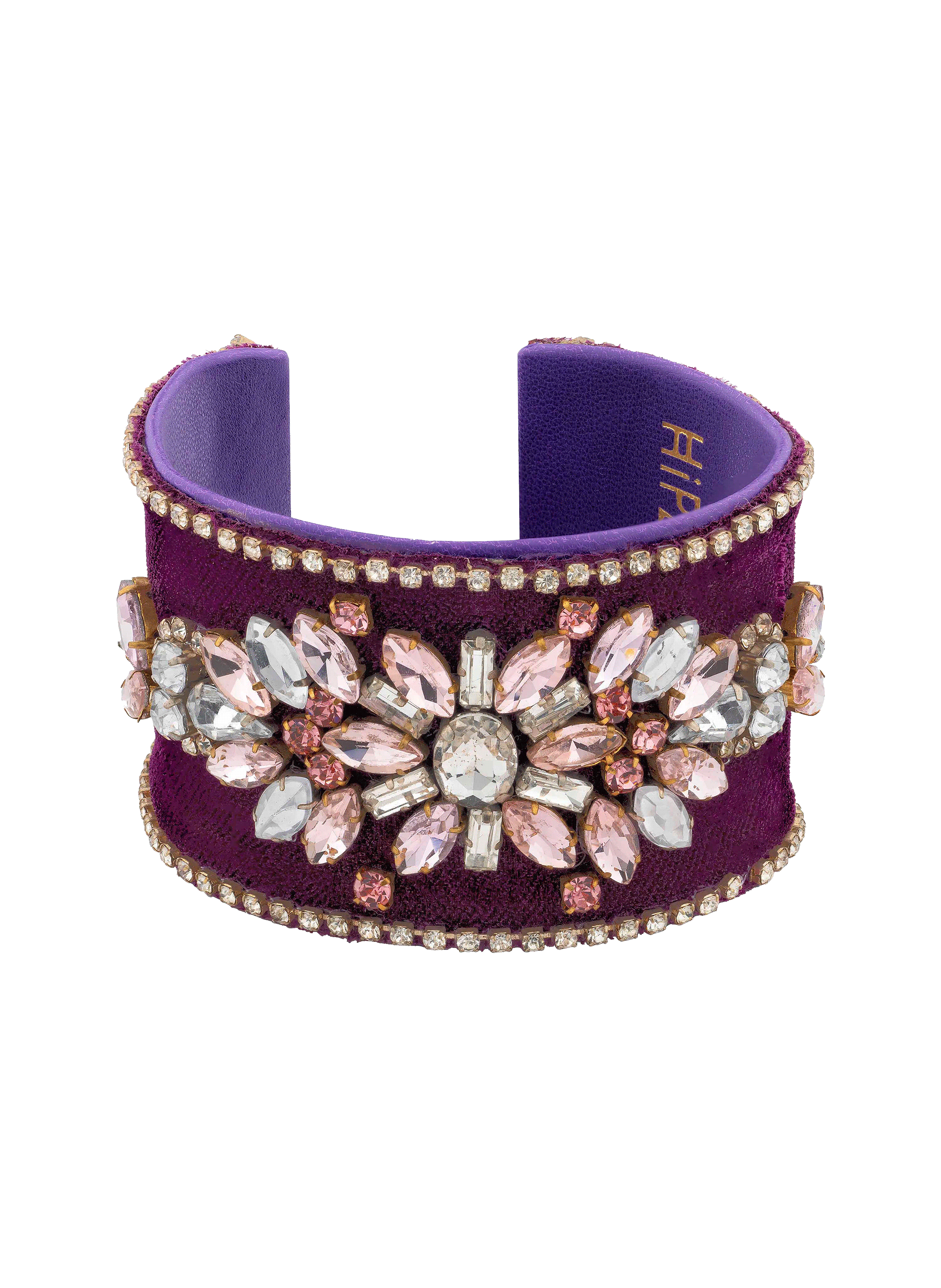 Adjustable beaded cuff bracelet HIPANEMA Purple
