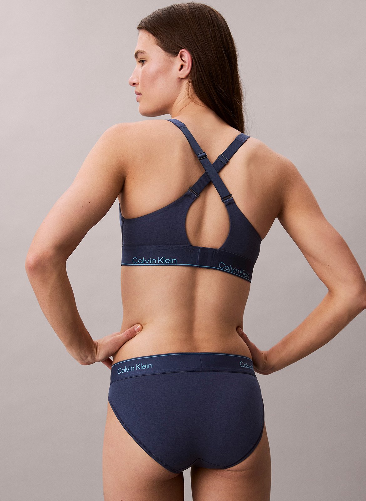 Culotte en coton mélangé CALVIN KLEIN UNDERWEAR Bleu