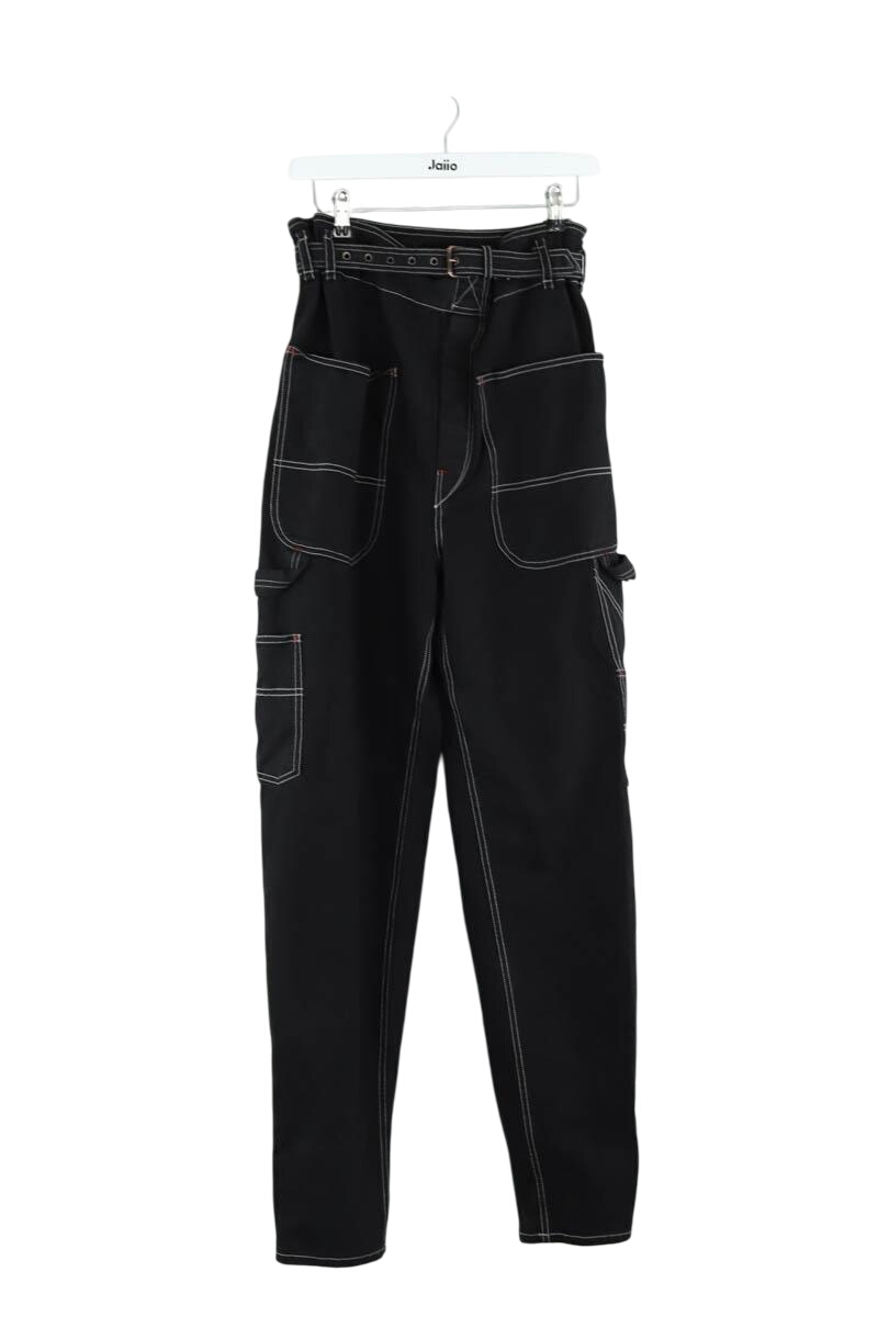 Slim-fit stretch cotton jeans with regular waist ISABEL MARANT - Seconde Main Black