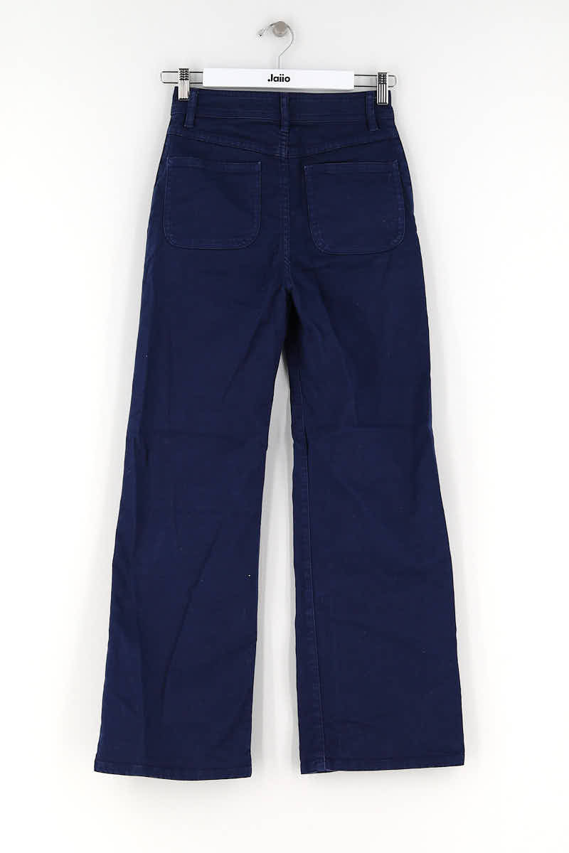 Straight cotton-blend pants ROUJE - Seconde Main Blue