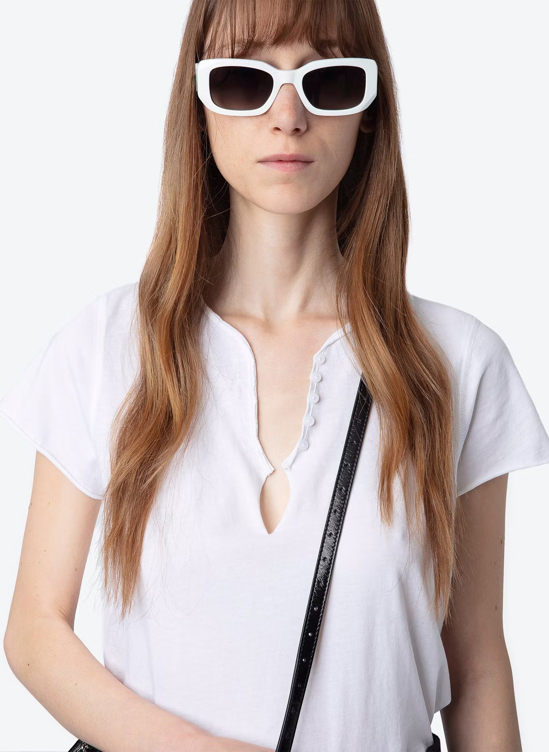 Tee-shirt droit en coton bio ZADIG&VOLTAIRE Blanc