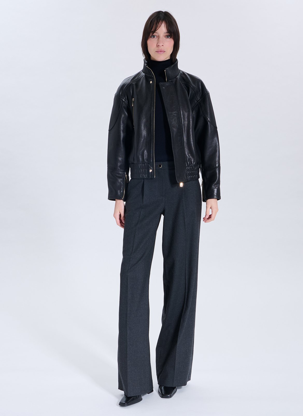 Pleated wool-blend pants ZAPA Grey