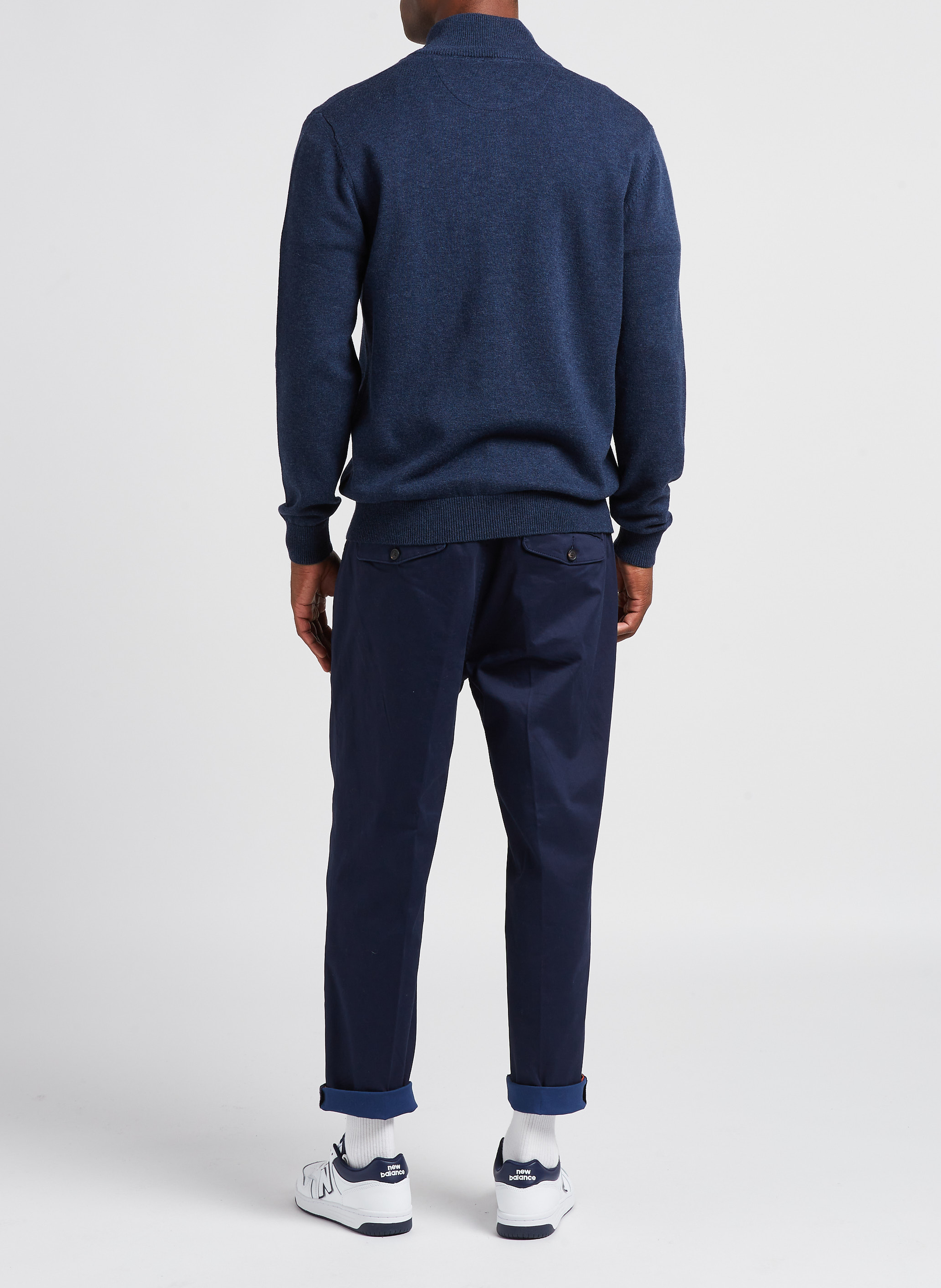 Pantalon droit en coton bio mélangé  SCOTCH AND SODA Bleu