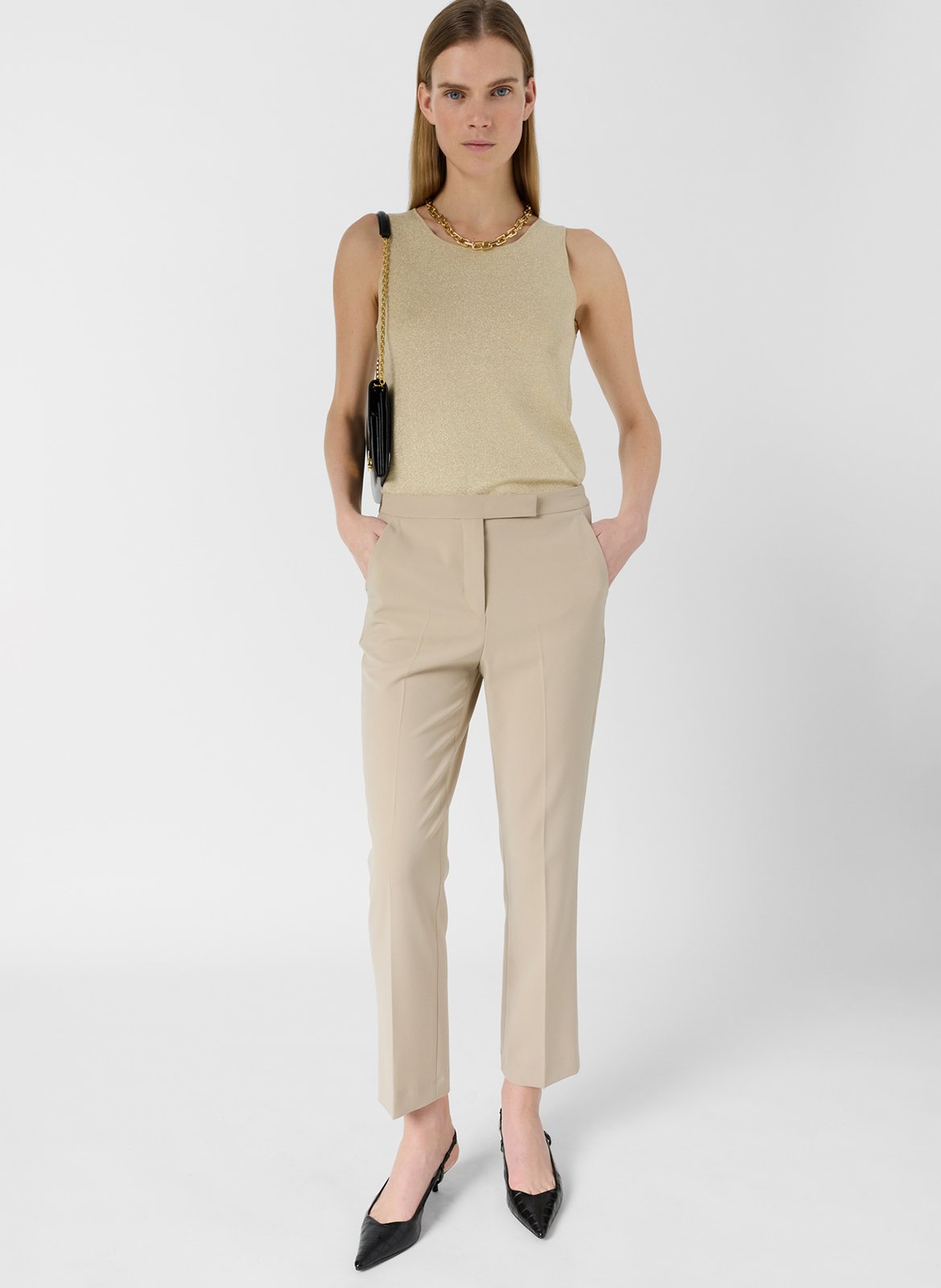 Pantalon tailleur 7/8ème uni GERARD DAREL Beige