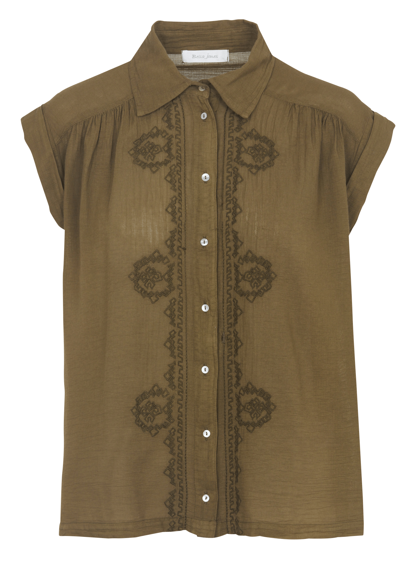 Katoenen oversized blouse BELLA JONES Kaki