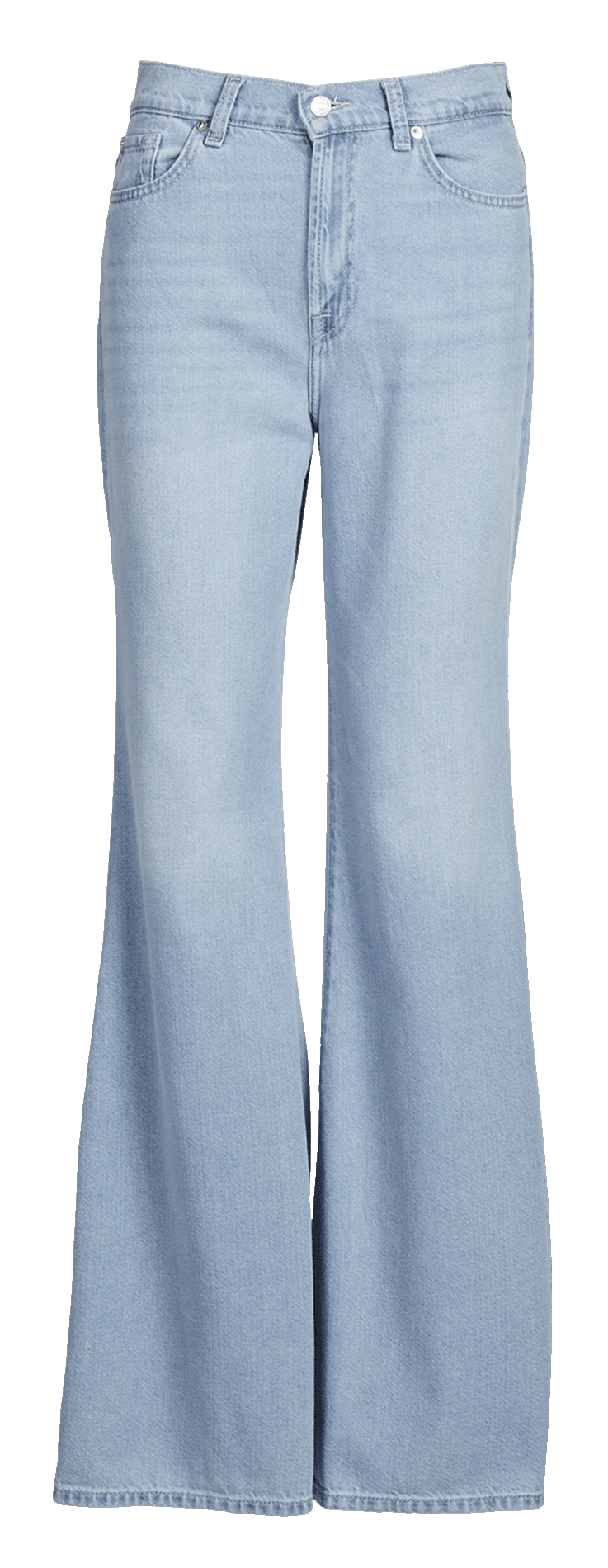 Cotton-blend bootcut jeans 7 FOR ALL MANKIND Blue