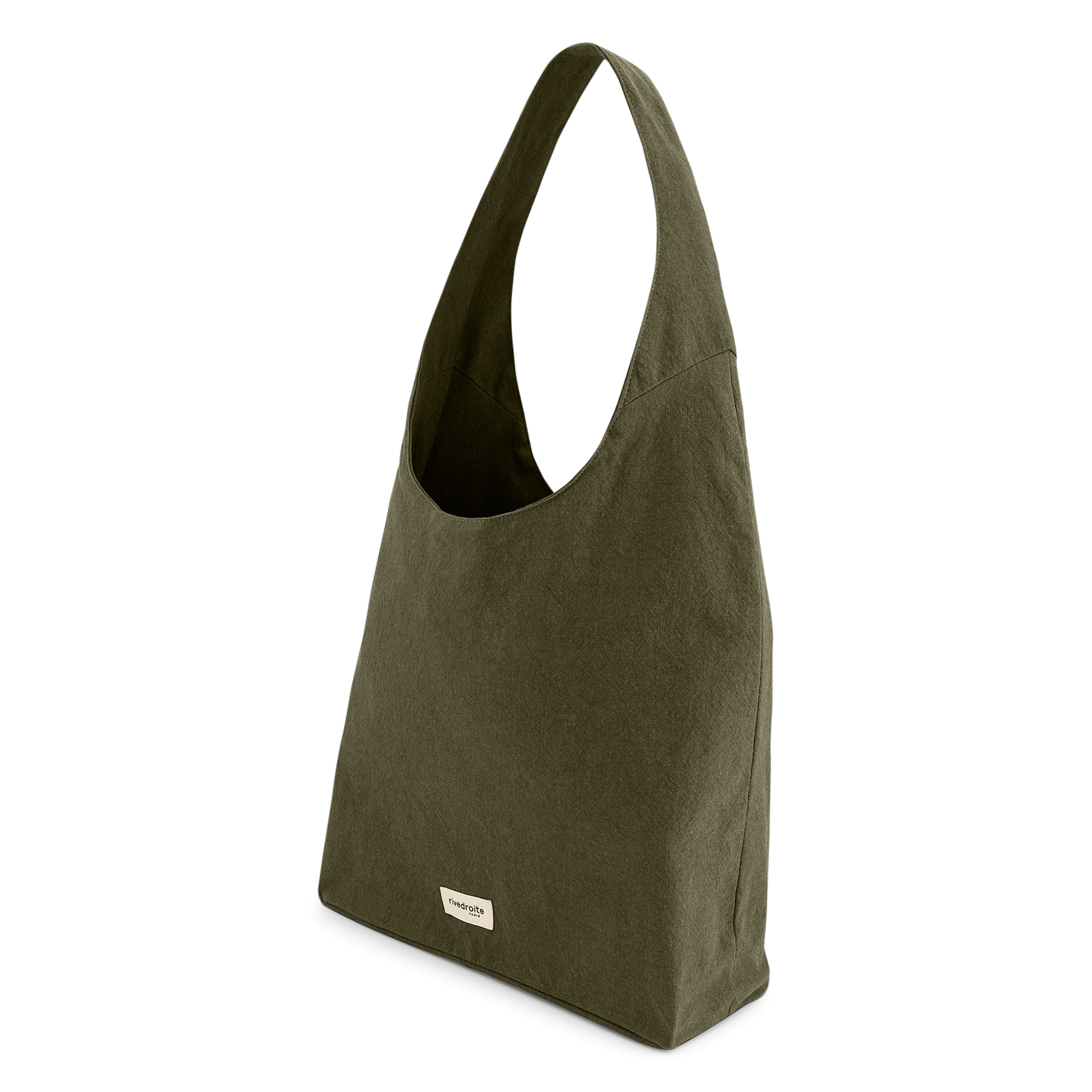 Shoulder bag in blended recycled cotton RIVEDROITE PARIS Khaki