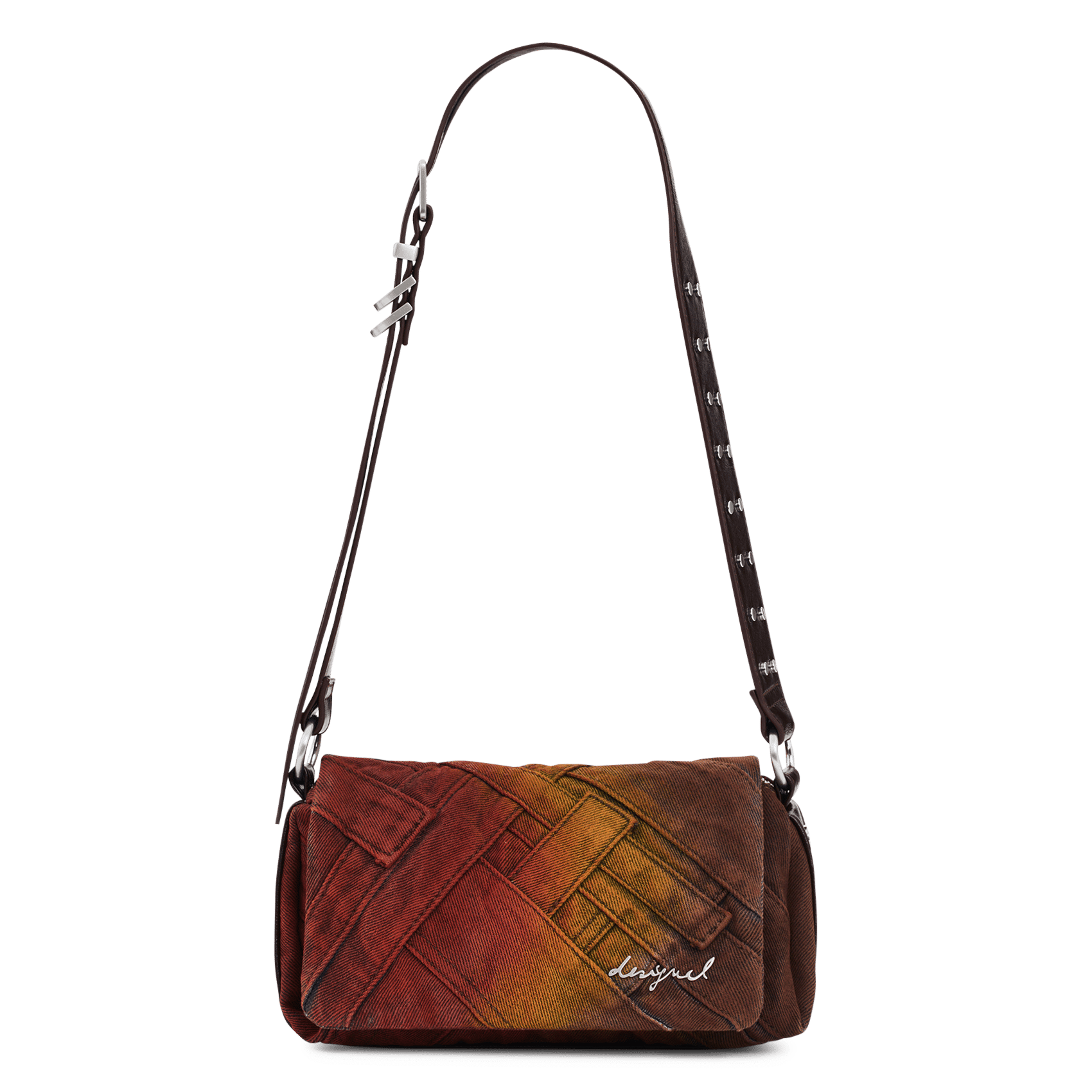 Sac bandoulière à rabat en patch  DESIGUAL Multicolore