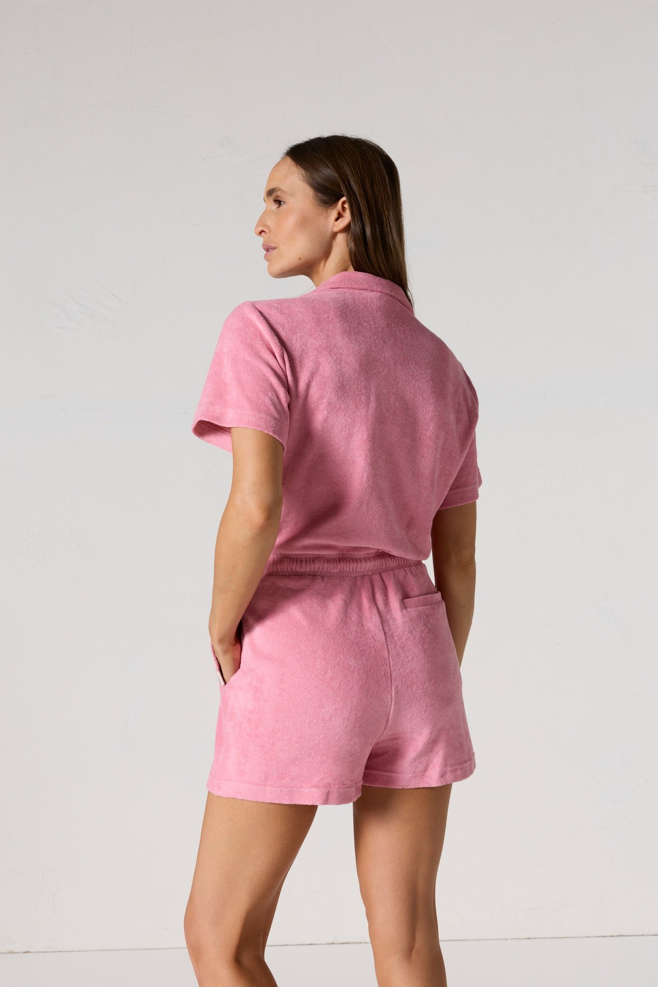 Combi-short éponge tide JOTT Rose