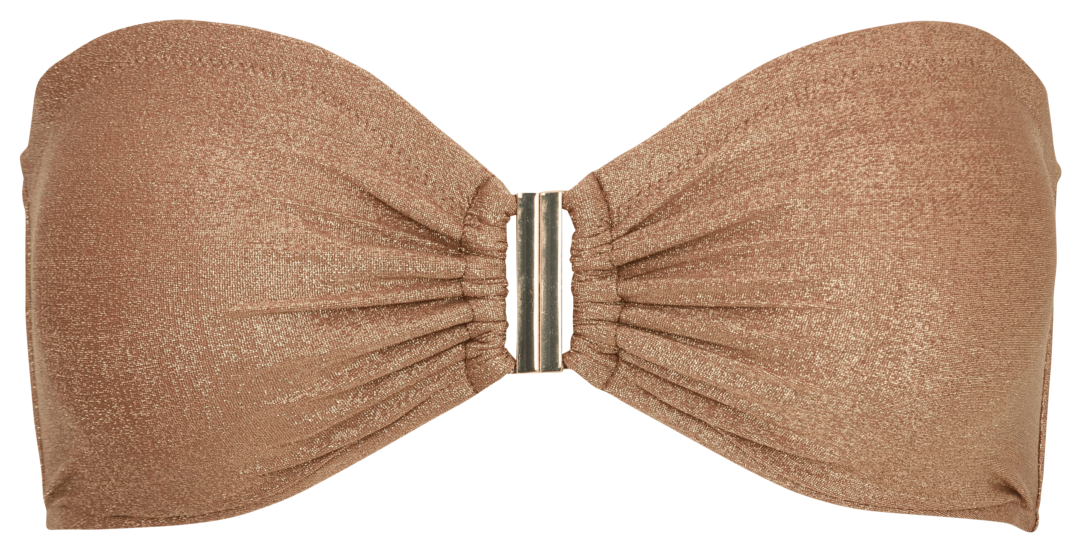 Bovenstukje van glanzende badkleding BELIZA Goudkleurig