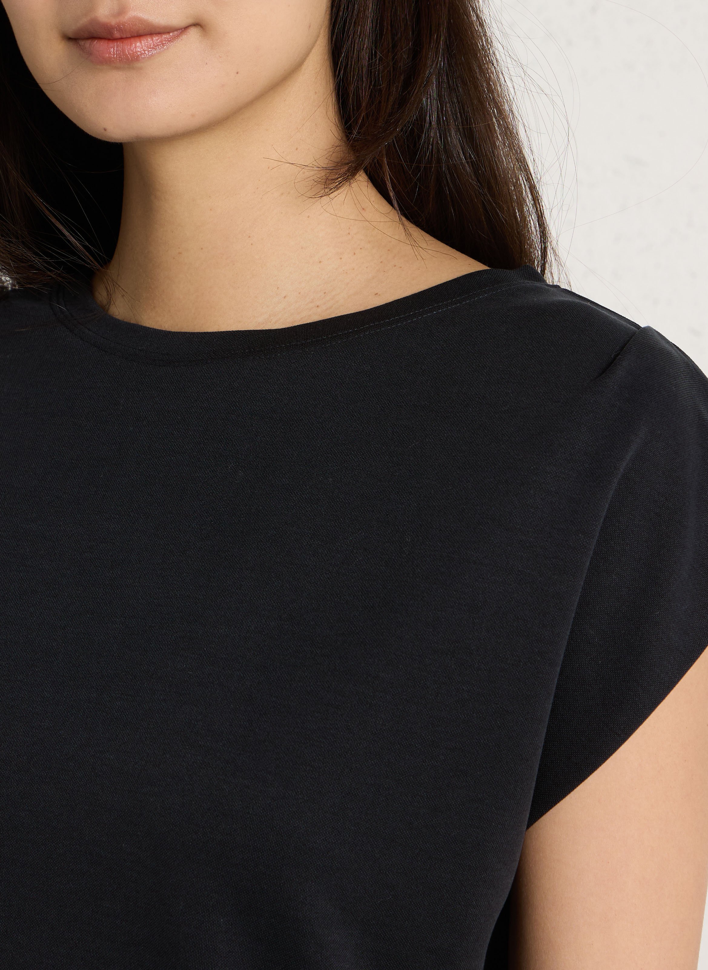 Effen top met lange mouwen en ronde hals MAISON 123 Zwart